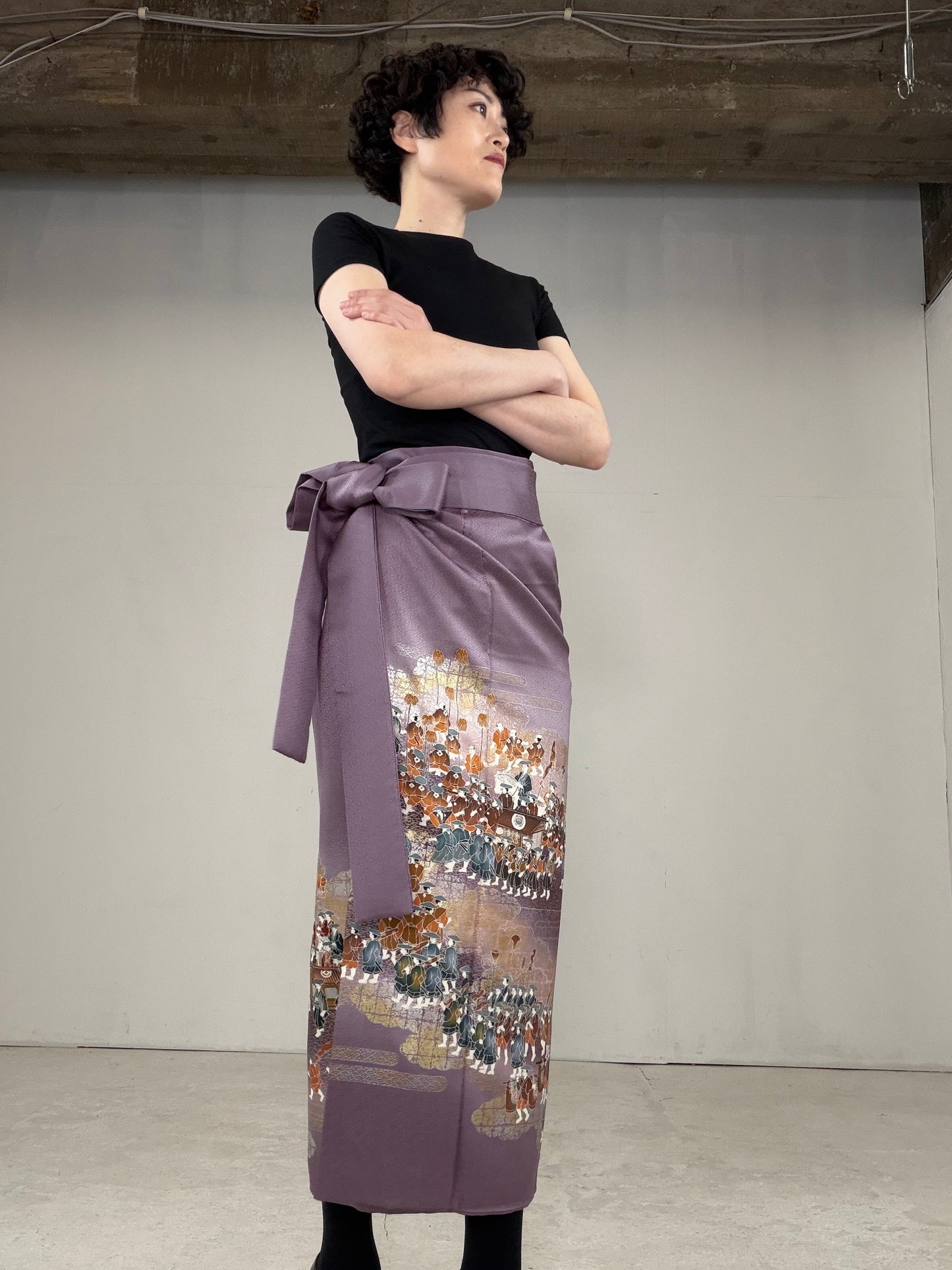 IROTOME SKIRT UPCYCLED FROM JAPANESE KIMONO "IRO132"