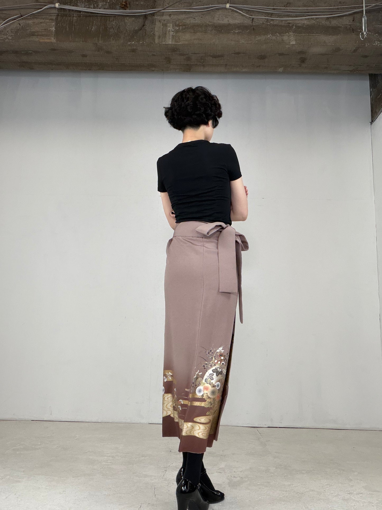 IROTOME SKIRT UPCYCLED FROM JAPANESE KIMONO "IRO131"