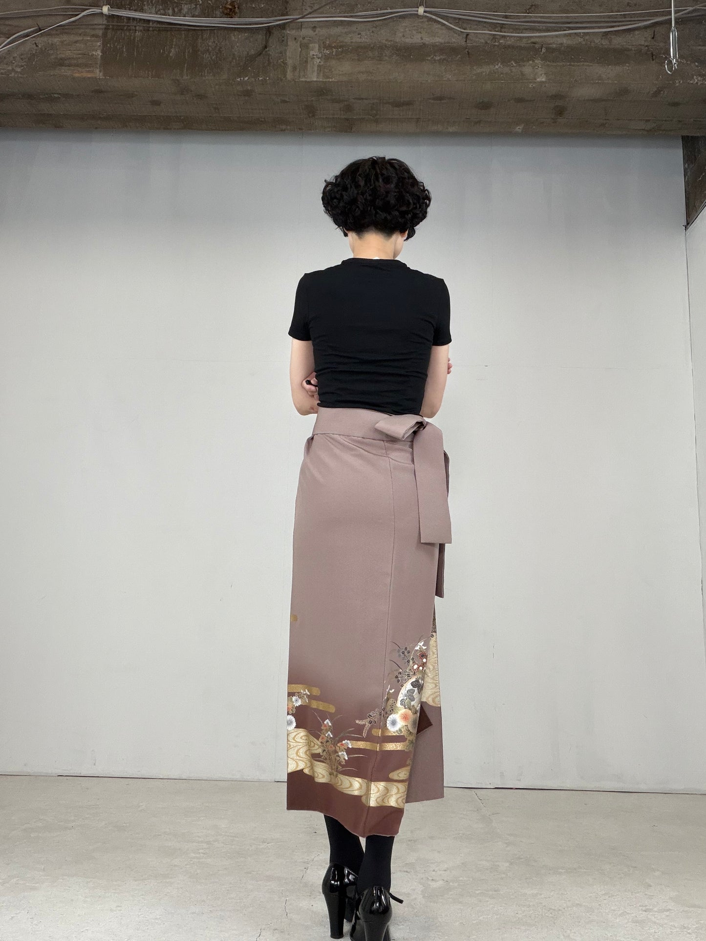 IROTOME SKIRT UPCYCLED FROM JAPANESE KIMONO "IRO131"