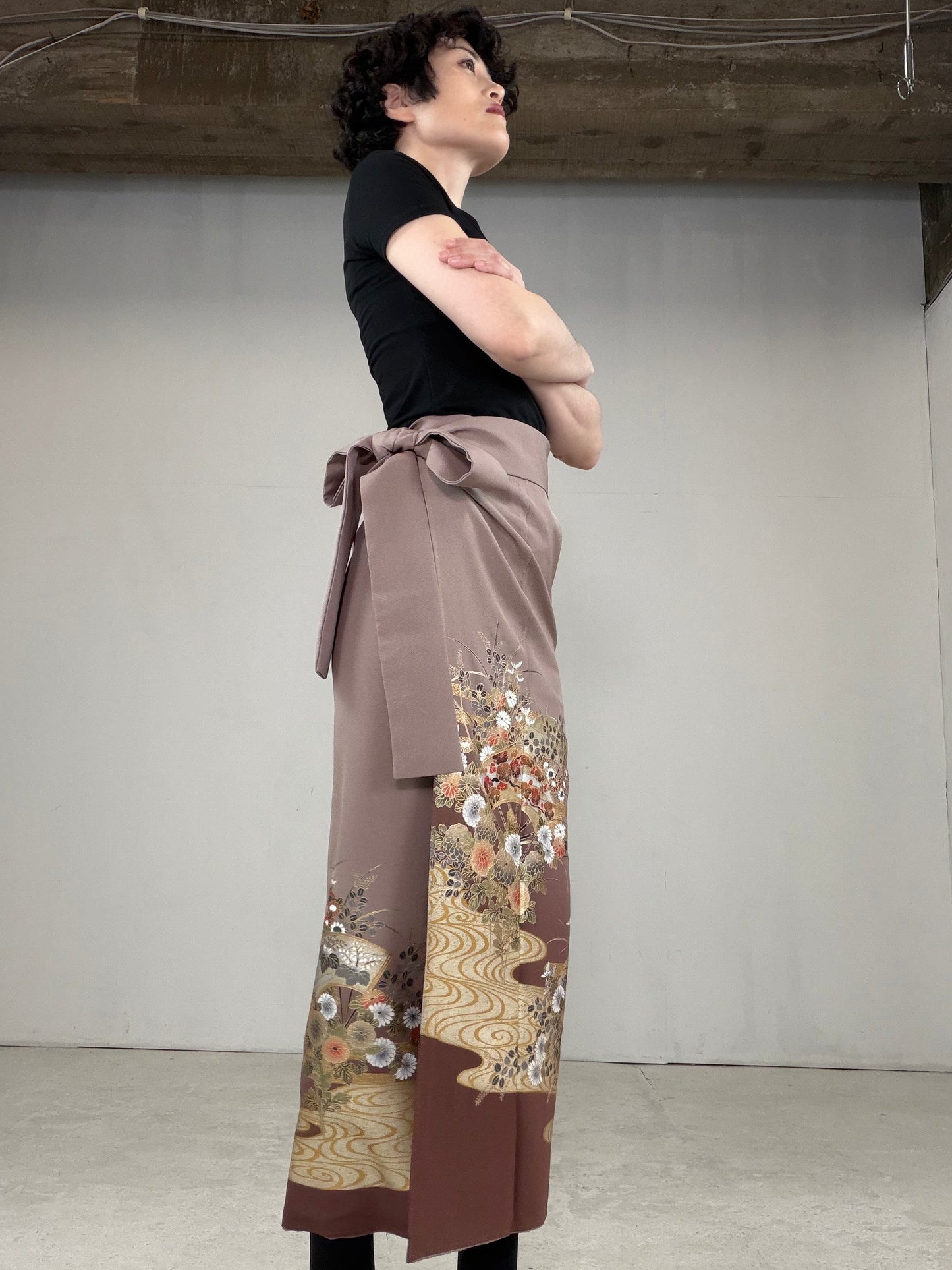 IROTOME SKIRT UPCYCLED FROM JAPANESE KIMONO "IRO131"