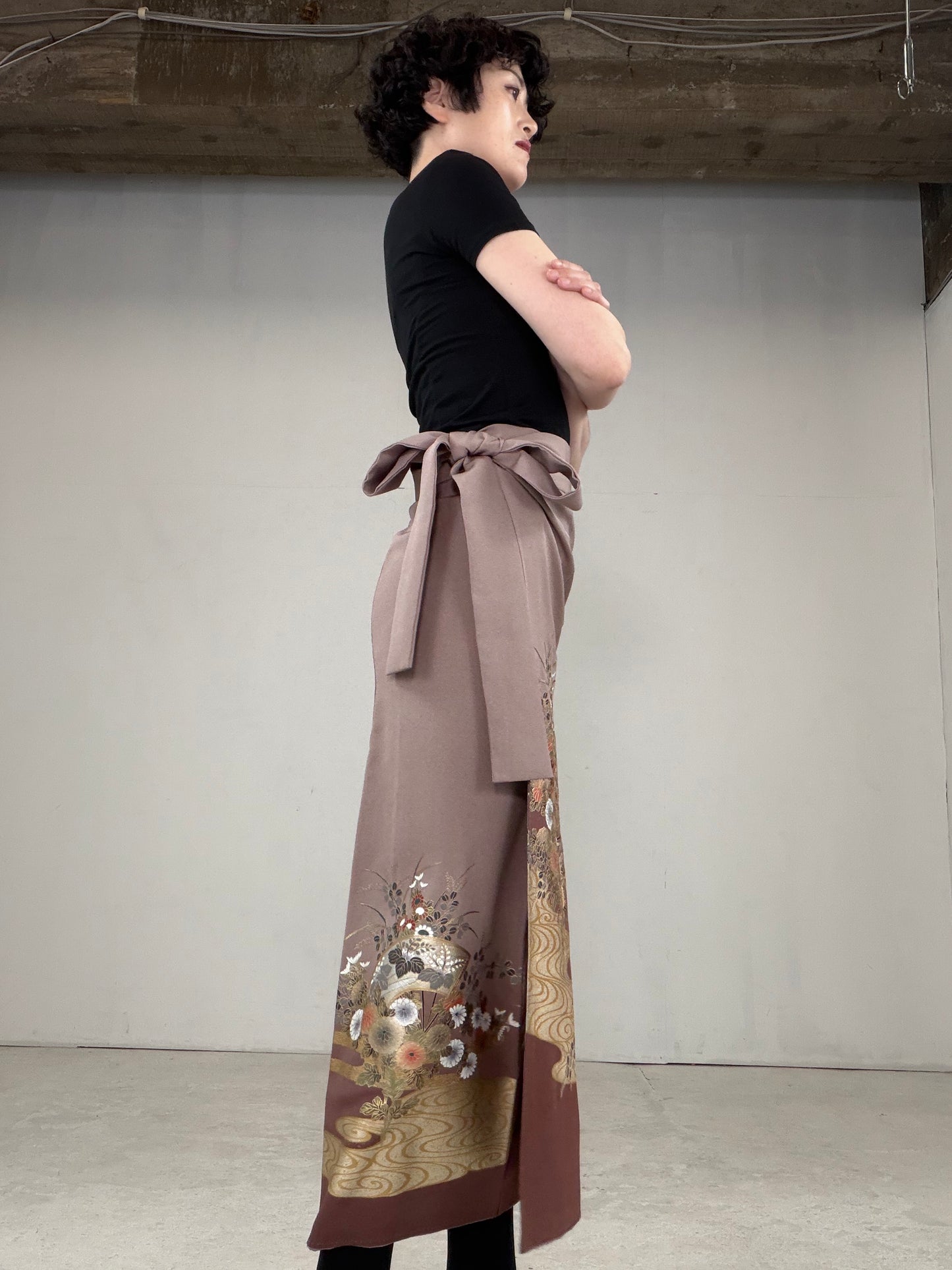 IROTOME SKIRT UPCYCLED FROM JAPANESE KIMONO "IRO131"