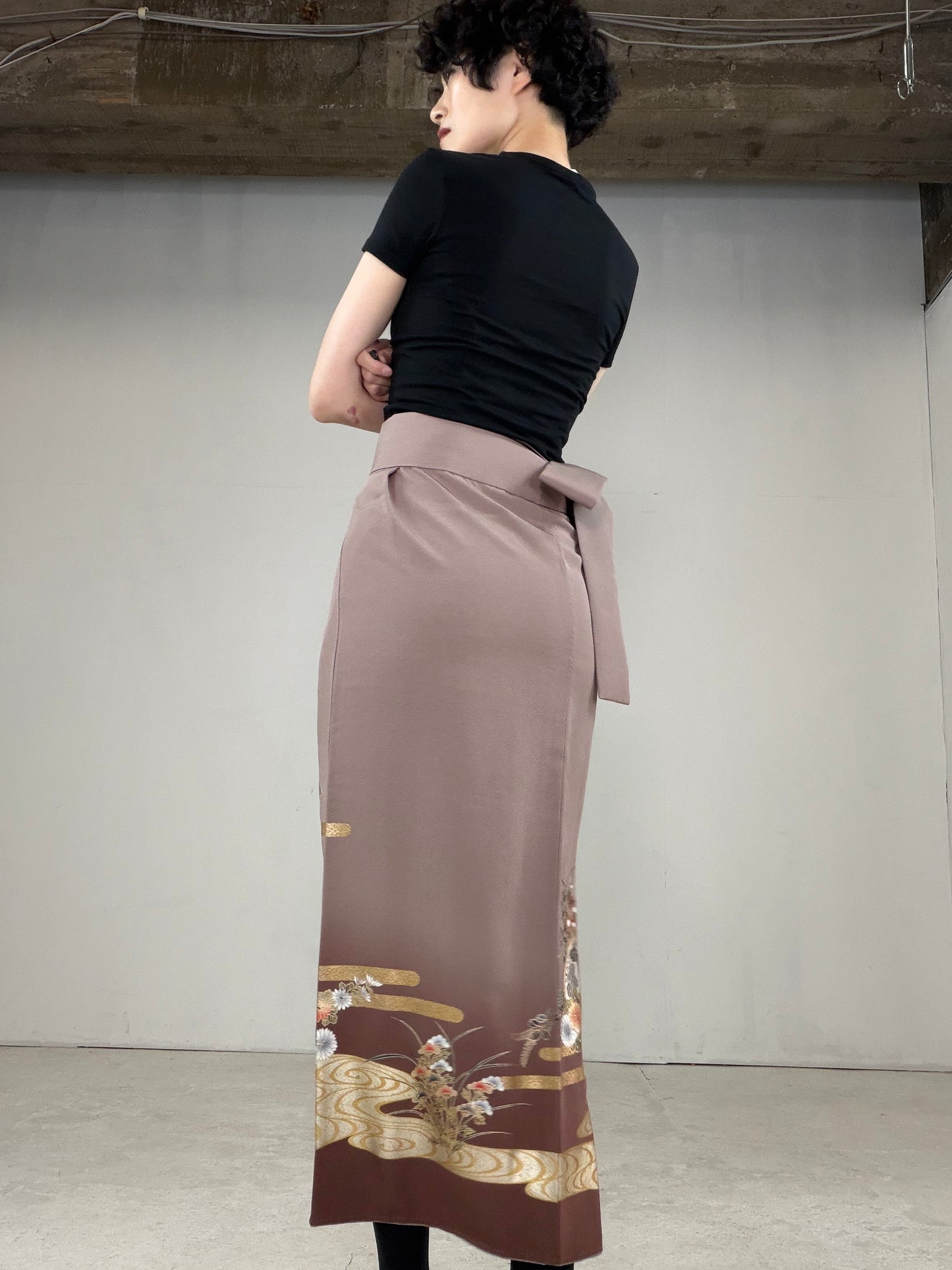 IROTOME SKIRT UPCYCLED FROM JAPANESE KIMONO "IRO131"