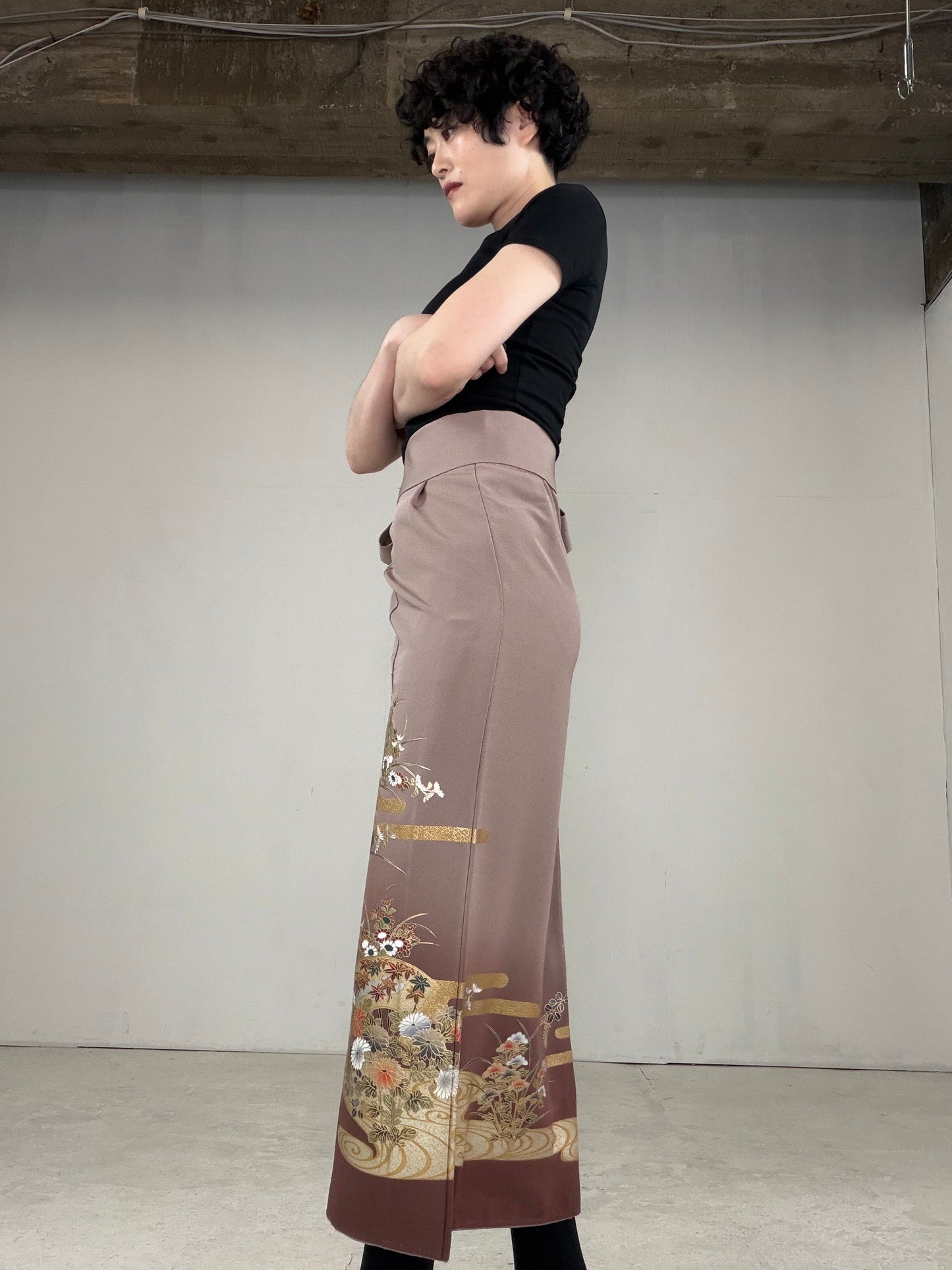 IROTOME SKIRT UPCYCLED FROM JAPANESE KIMONO "IRO131"