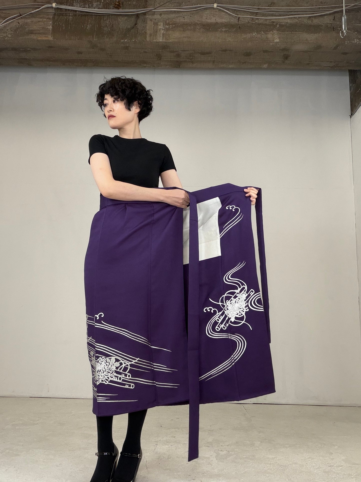IROTOME SKIRT UPCYCLED FROM JAPANESE KIMONO "IRO130"