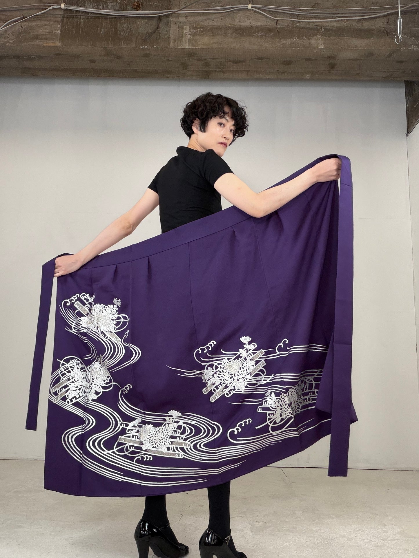 IROTOME SKIRT UPCYCLED FROM JAPANESE KIMONO "IRO130"
