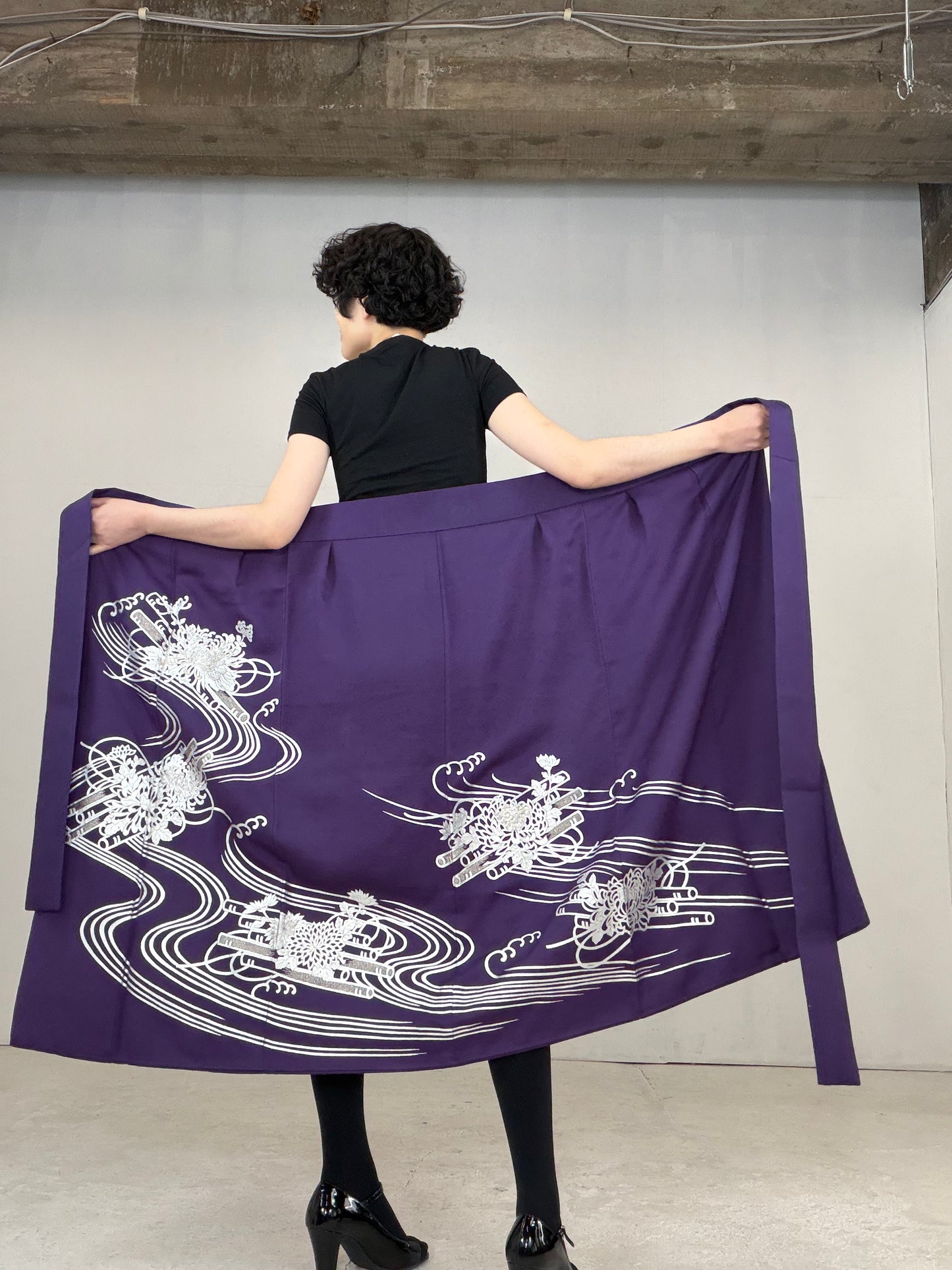 IROTOME SKIRT UPCYCLED FROM JAPANESE KIMONO "IRO130"
