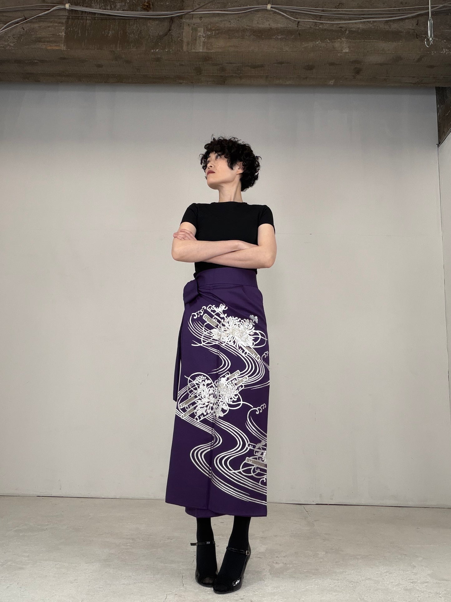 IROTOME SKIRT UPCYCLED FROM JAPANESE KIMONO "IRO130"