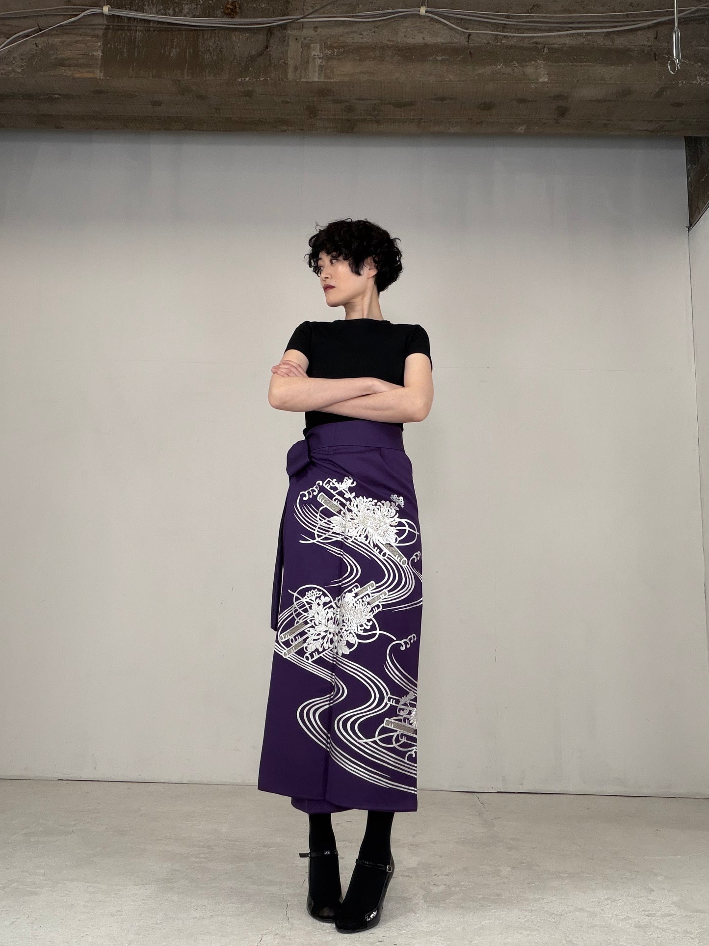IROTOME SKIRT UPCYCLED FROM JAPANESE KIMONO "IRO130"