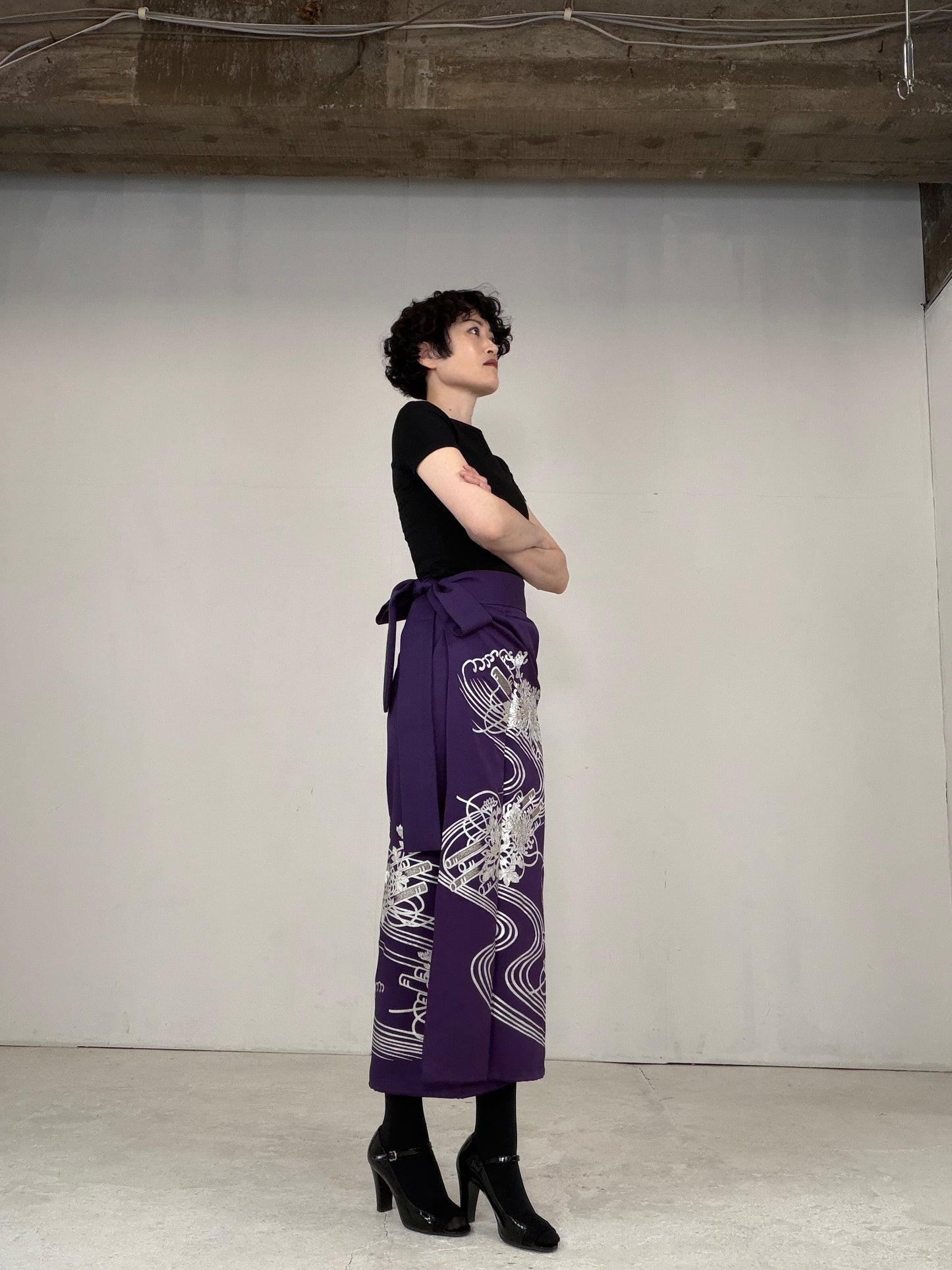 IROTOME SKIRT UPCYCLED FROM JAPANESE KIMONO "IRO130"