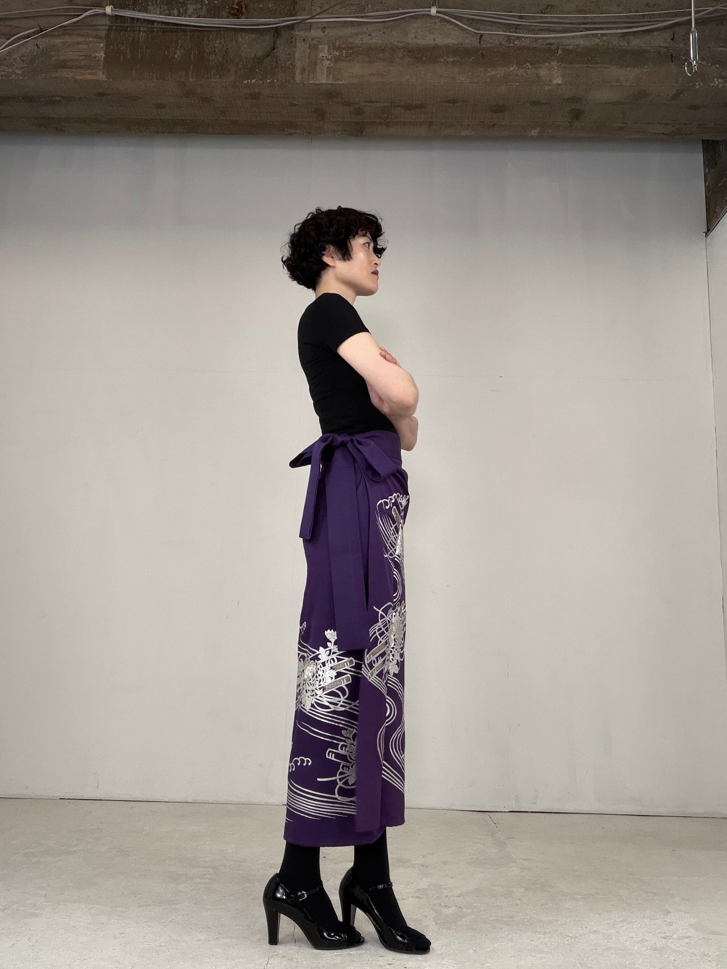 IROTOME SKIRT UPCYCLED FROM JAPANESE KIMONO "IRO130"