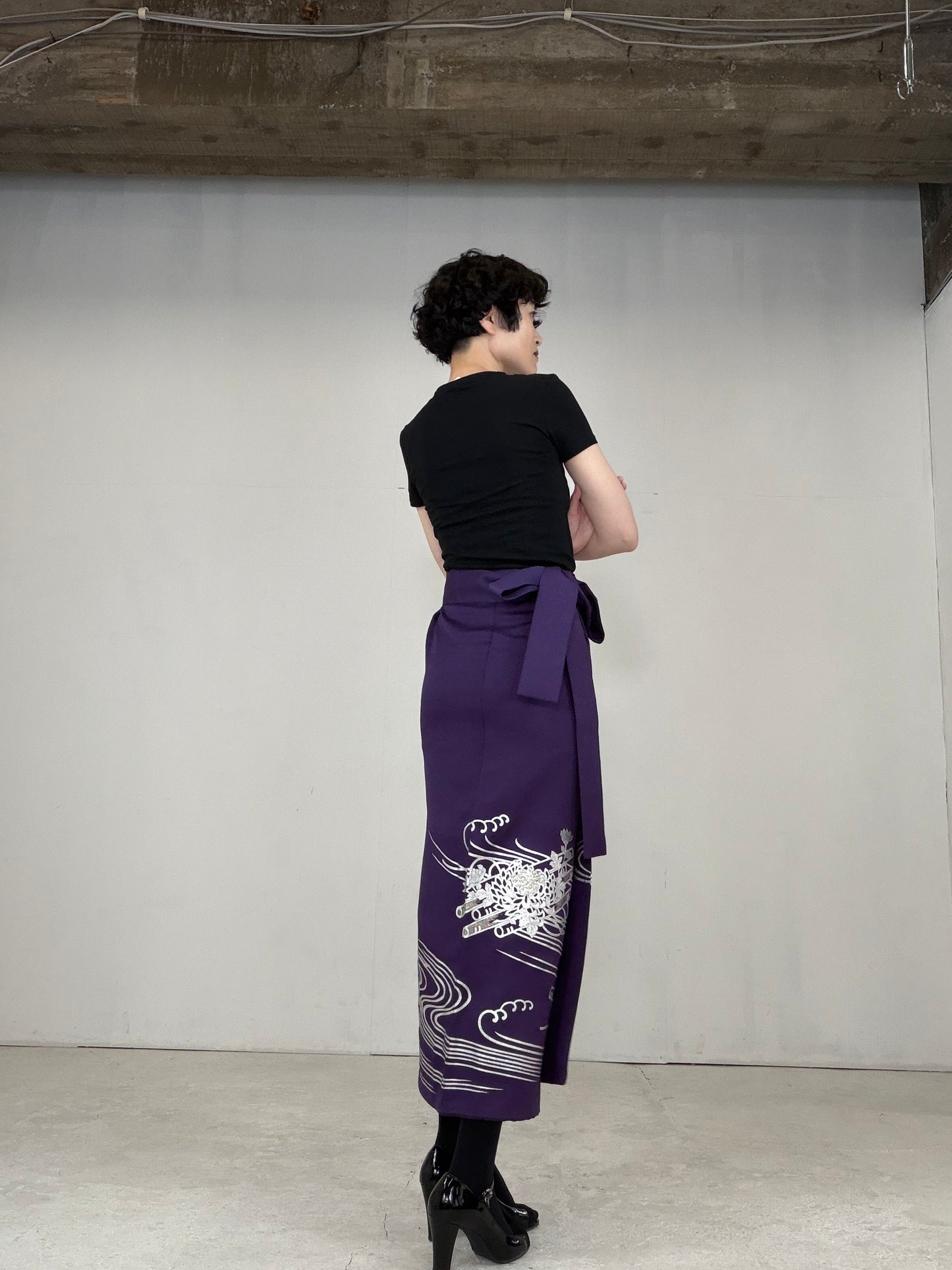 IROTOME SKIRT UPCYCLED FROM JAPANESE KIMONO "IRO130"