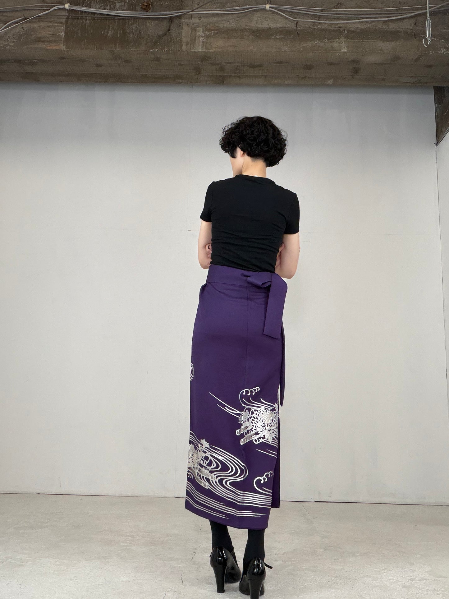 IROTOME SKIRT UPCYCLED FROM JAPANESE KIMONO "IRO130"