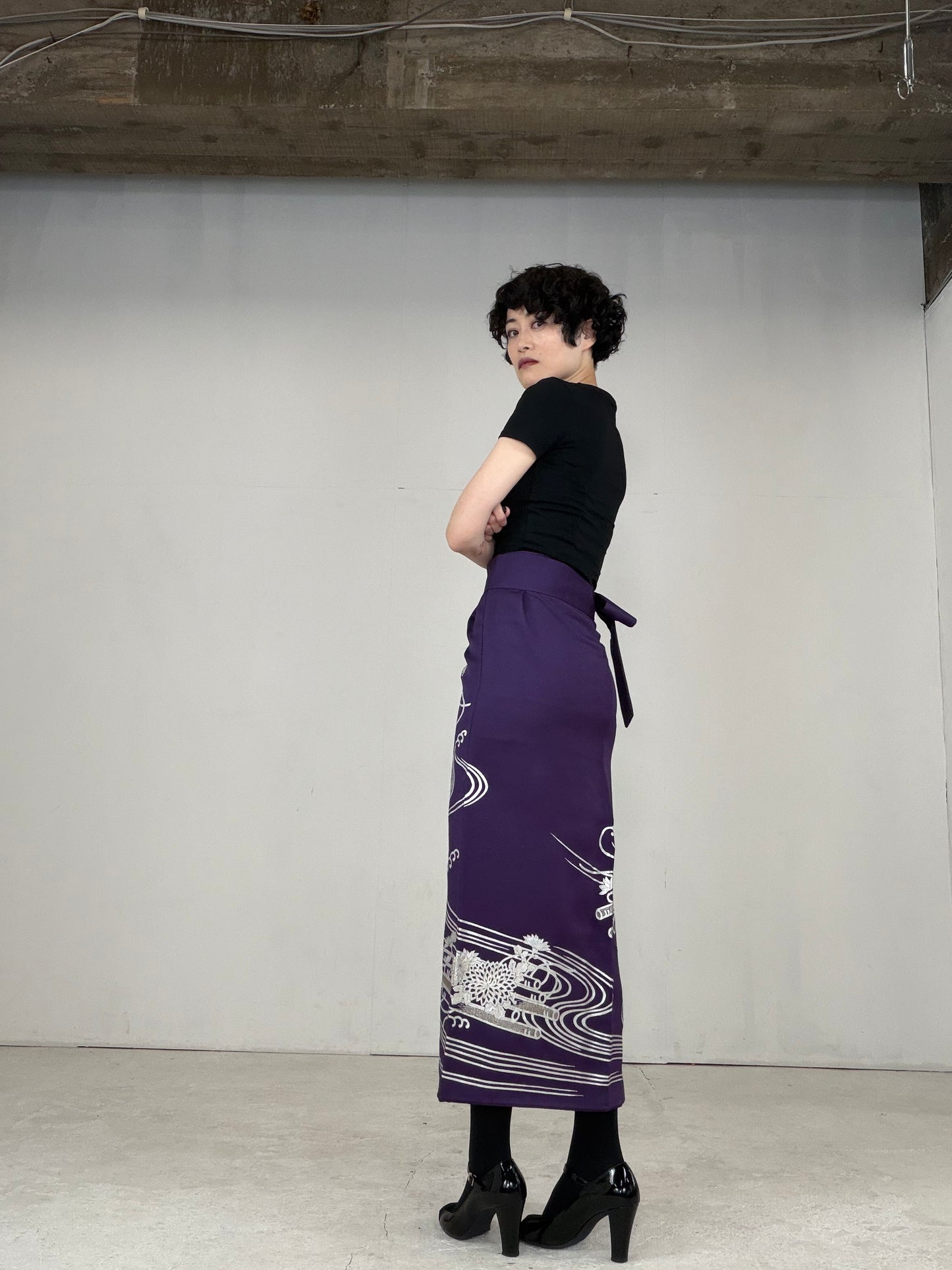 IROTOME SKIRT UPCYCLED FROM JAPANESE KIMONO "IRO130"