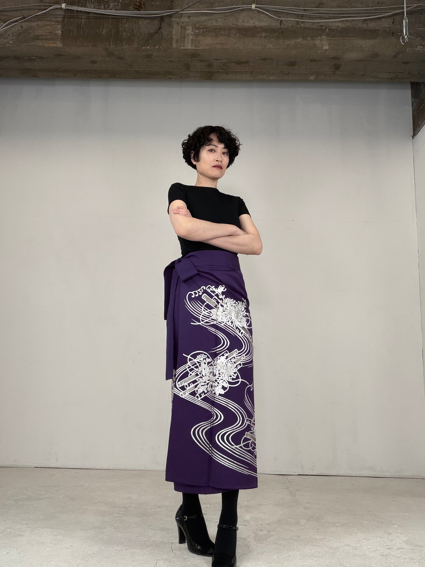 IROTOME SKIRT UPCYCLED FROM JAPANESE KIMONO "IRO130"