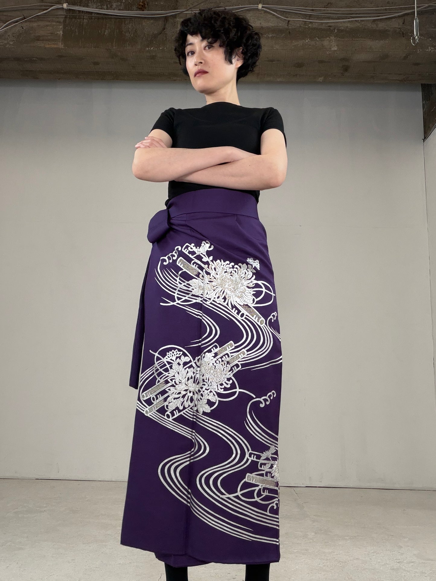 IROTOME SKIRT UPCYCLED FROM JAPANESE KIMONO "IRO130"