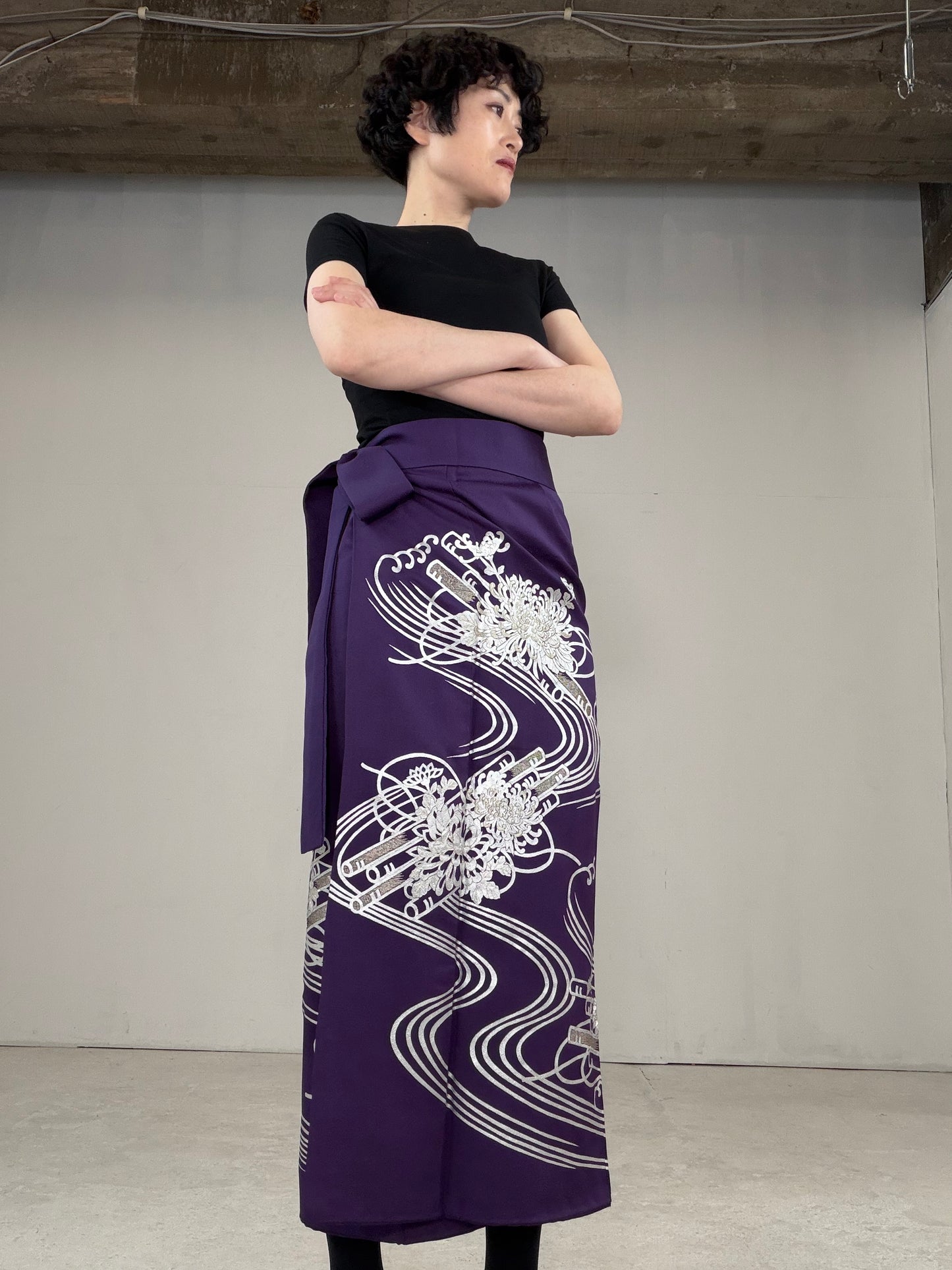 IROTOME SKIRT UPCYCLED FROM JAPANESE KIMONO "IRO130"