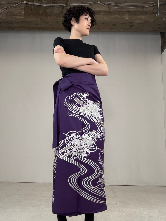 IROTOME SKIRT UPCYCLED FROM JAPANESE KIMONO "IRO130"