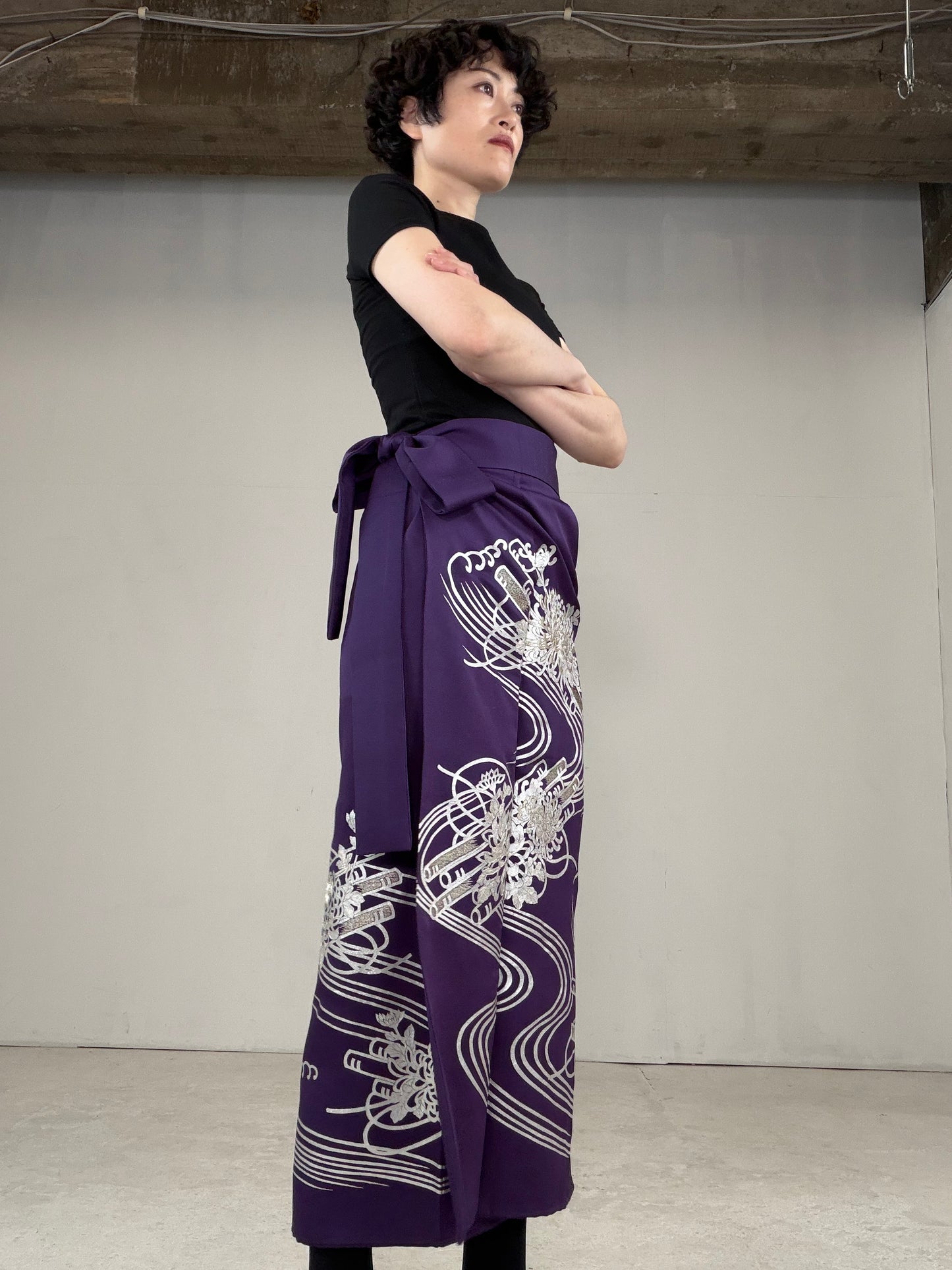 IROTOME SKIRT UPCYCLED FROM JAPANESE KIMONO "IRO130"