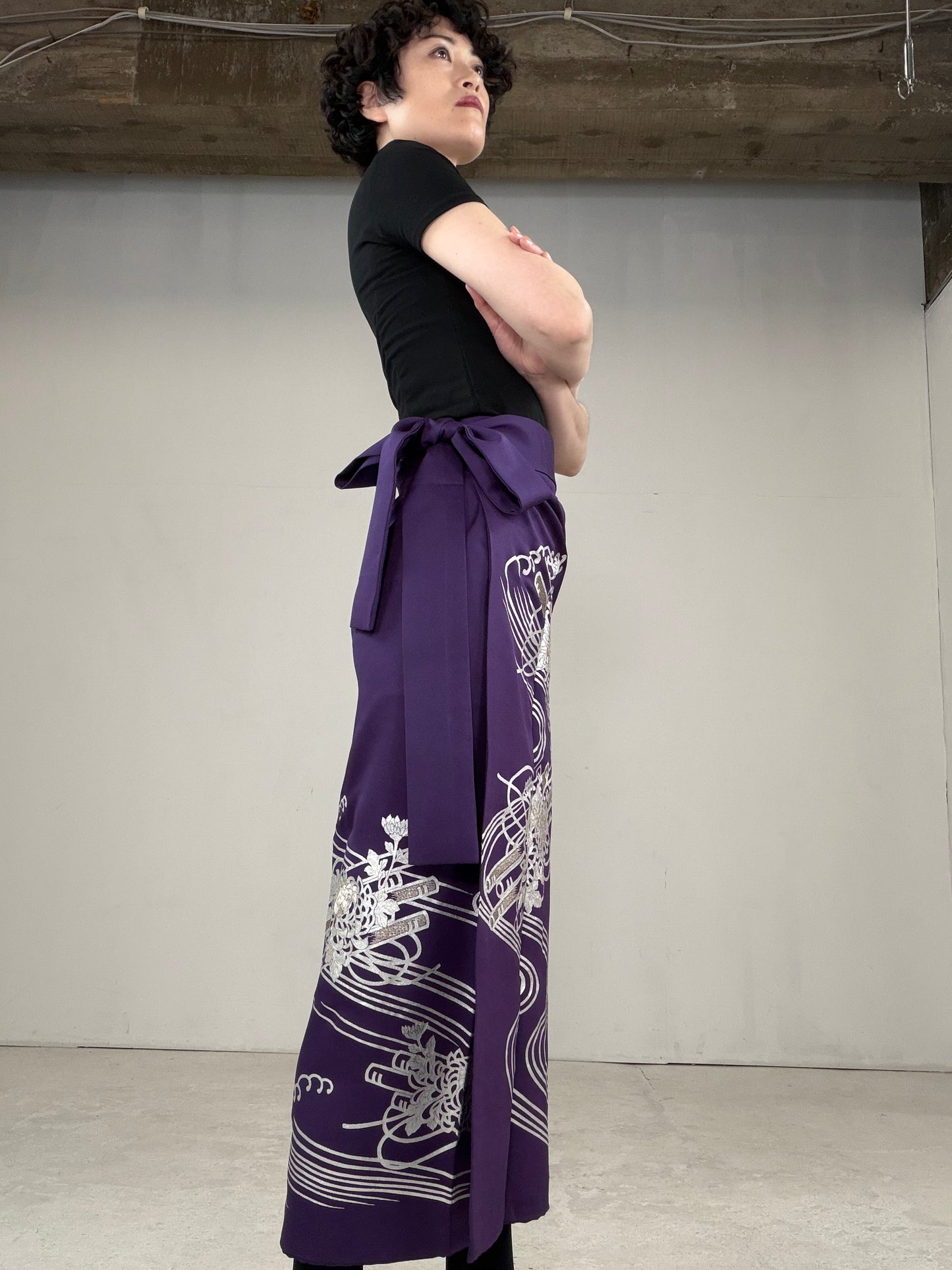 IROTOME SKIRT UPCYCLED FROM JAPANESE KIMONO "IRO130"