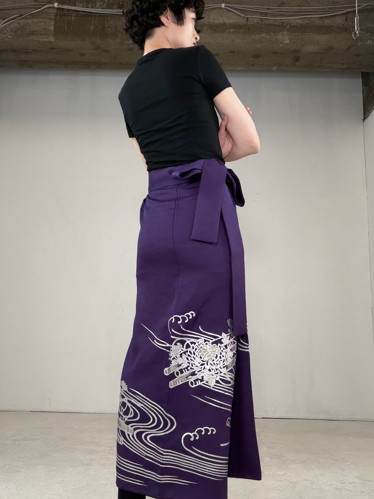 IROTOME SKIRT UPCYCLED FROM JAPANESE KIMONO "IRO130"