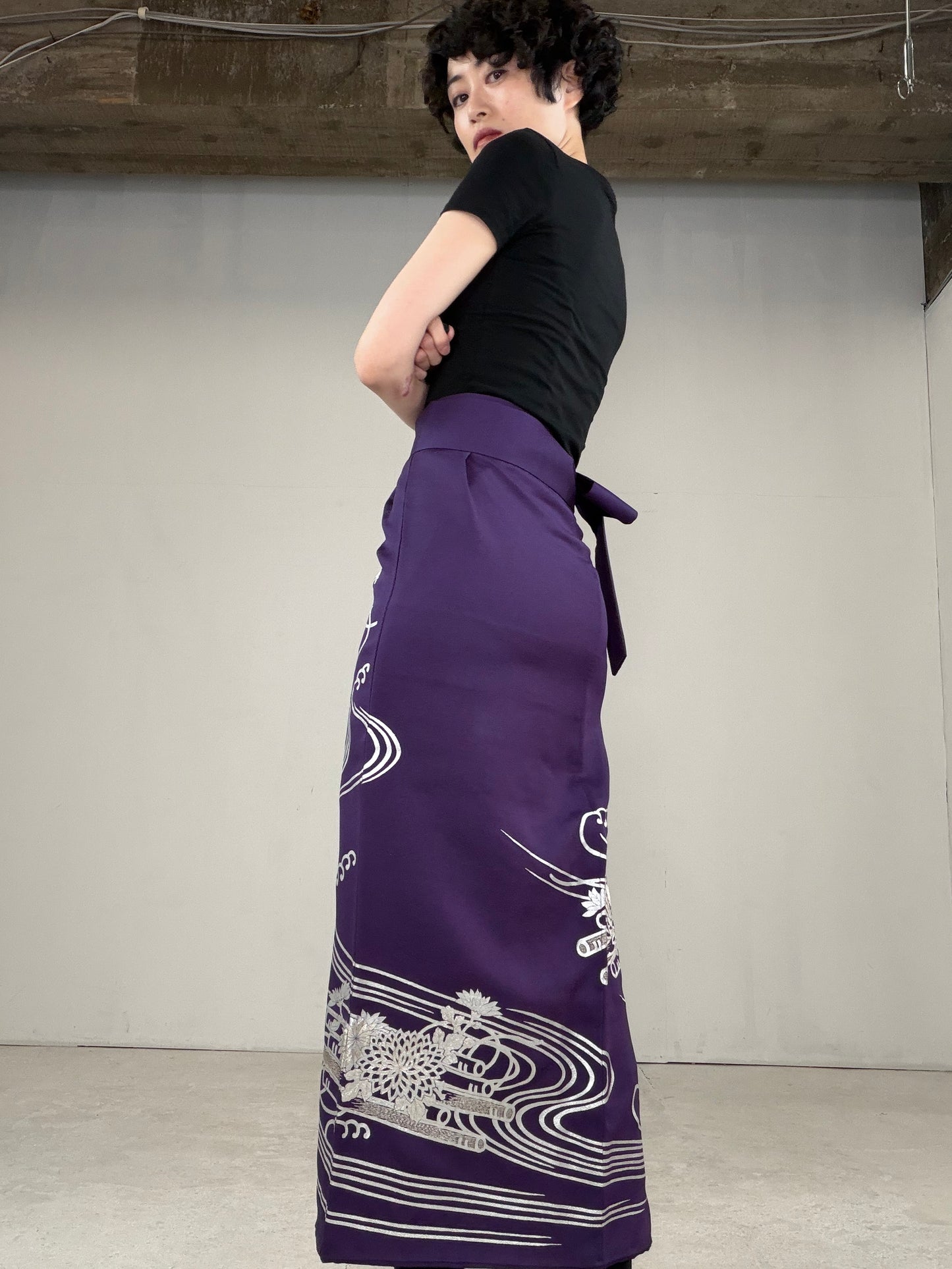 IROTOME SKIRT UPCYCLED FROM JAPANESE KIMONO "IRO130"