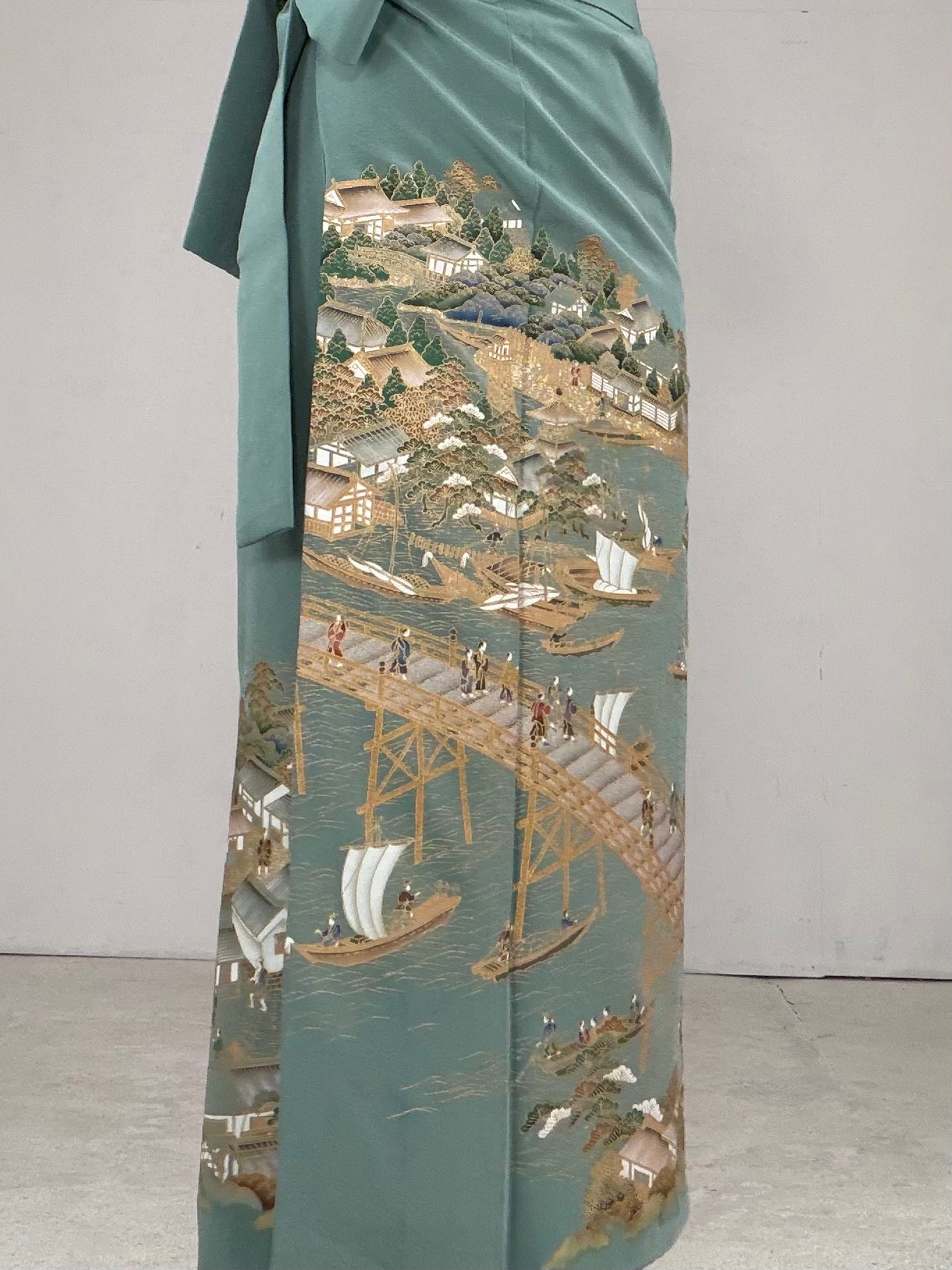 IROTOME SKIRT UPCYCLED FROM JAPANESE KIMONO "IRO129"
