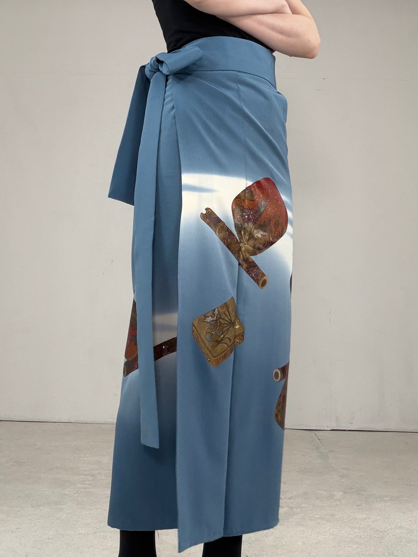 IROTOME SKIRT UPCYCLED FROM JAPANESE KIMONO "IRO128"