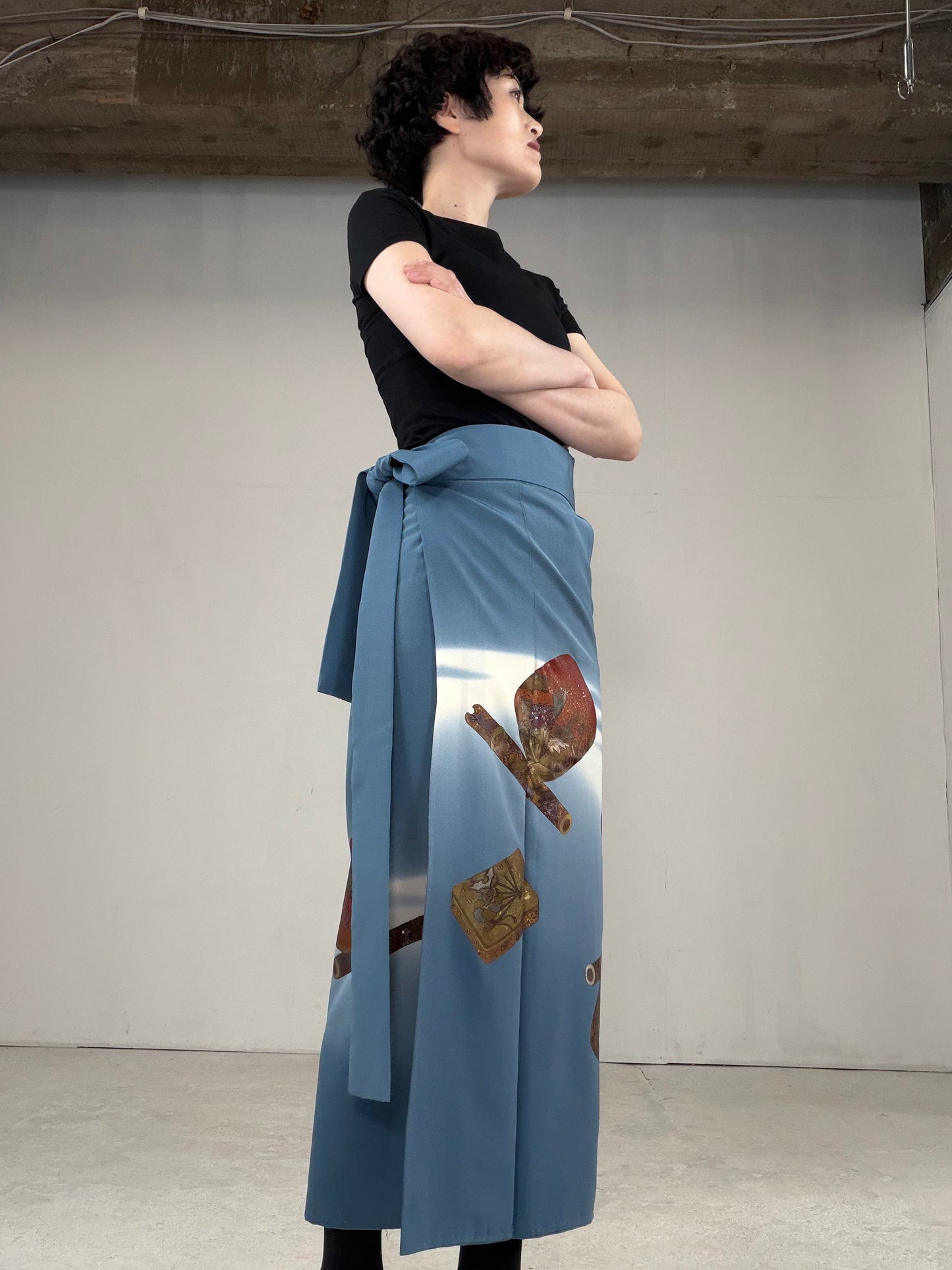IROTOME SKIRT UPCYCLED FROM JAPANESE KIMONO "IRO128"