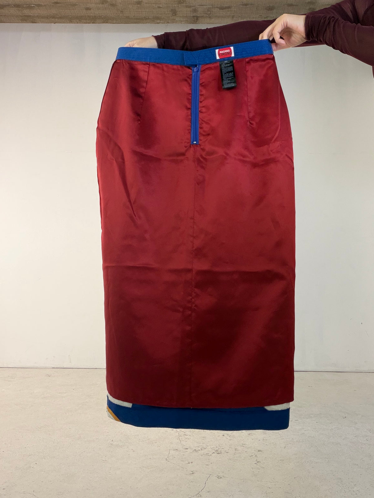 Kimono Skirt "SAI002" — Upcycled from Japanese Kimono Furisode