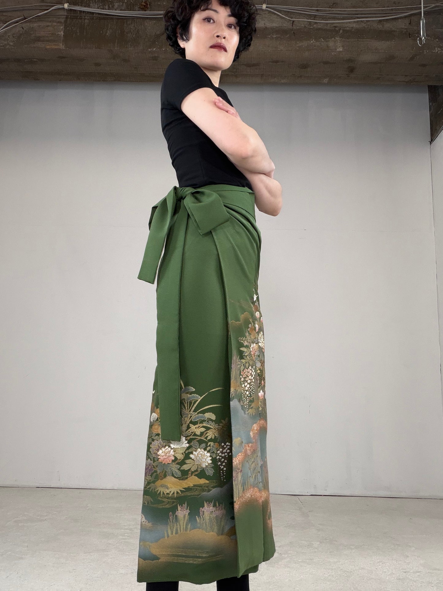 IROTOME SKIRT UPCYCLED FROM JAPANESE KIMONO "IRO127"