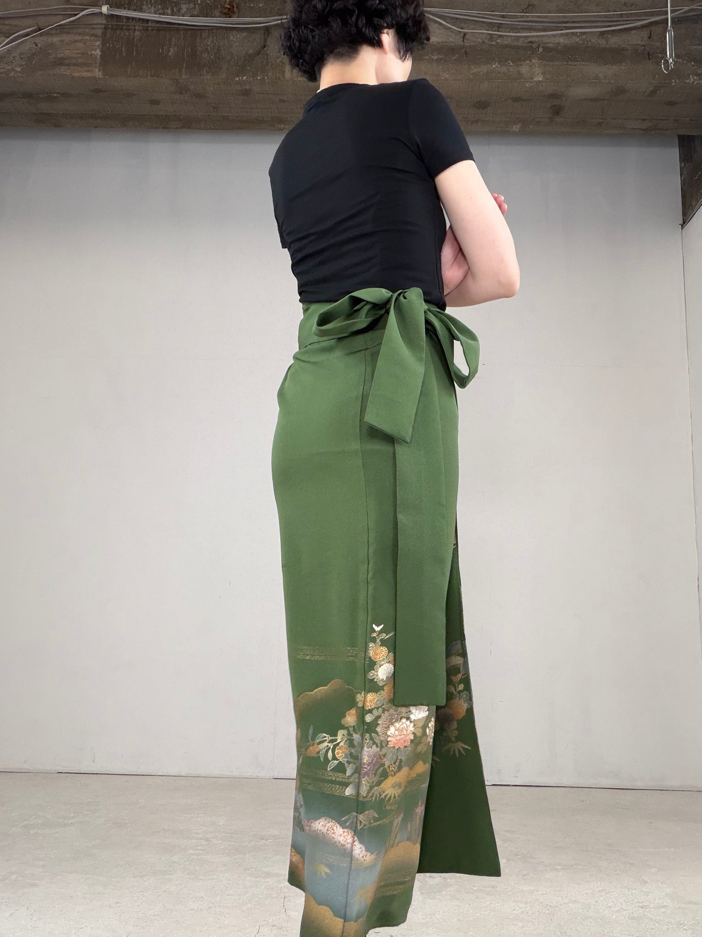 IROTOME SKIRT UPCYCLED FROM JAPANESE KIMONO "IRO127"