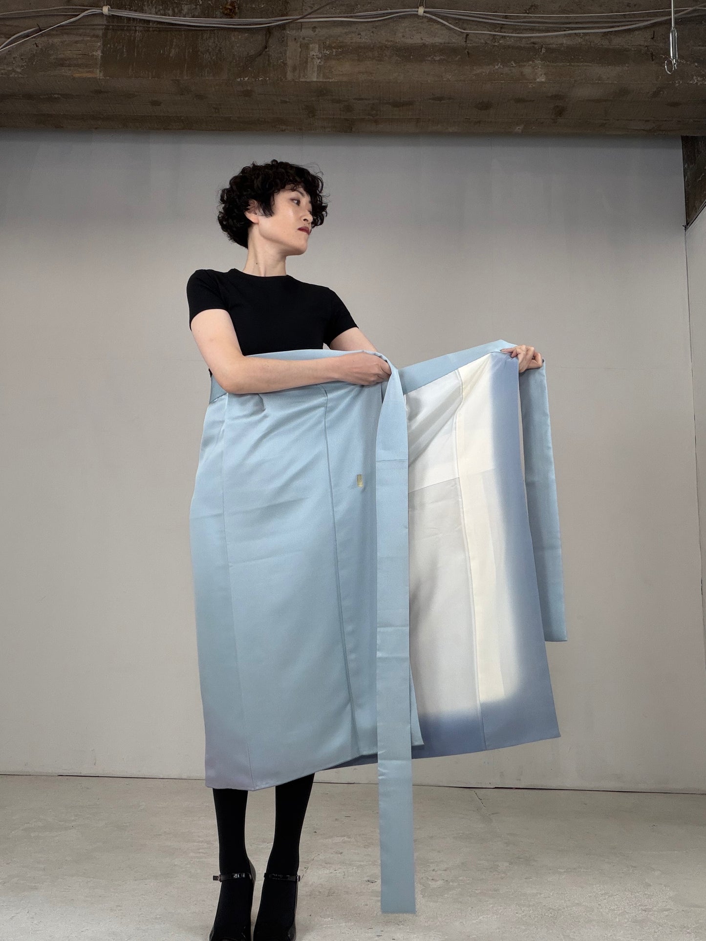 IROTOME SKIRT UPCYCLED FROM JAPANESE KIMONO "IRO126"