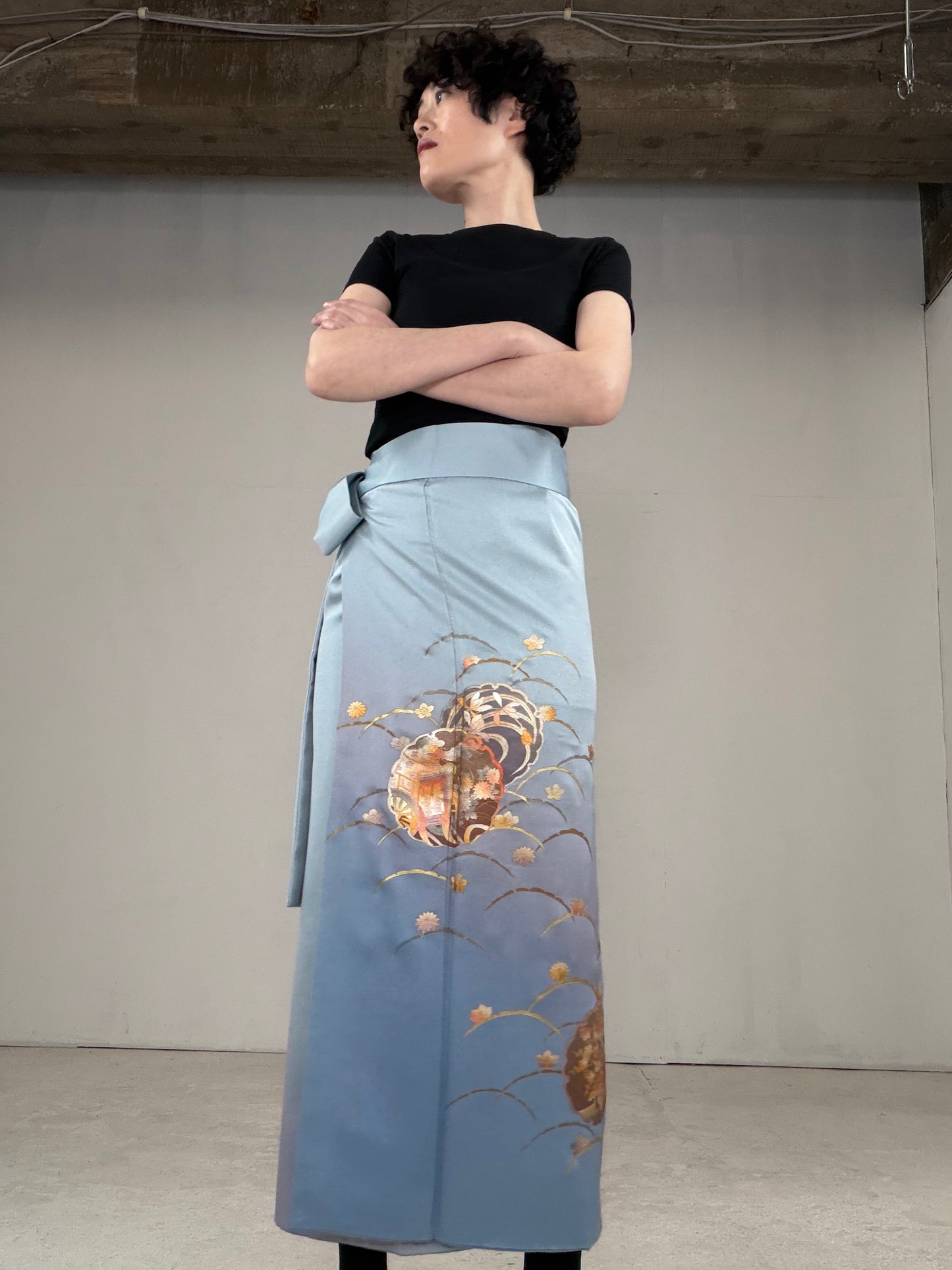 IROTOME SKIRT UPCYCLED FROM JAPANESE KIMONO "IRO126"