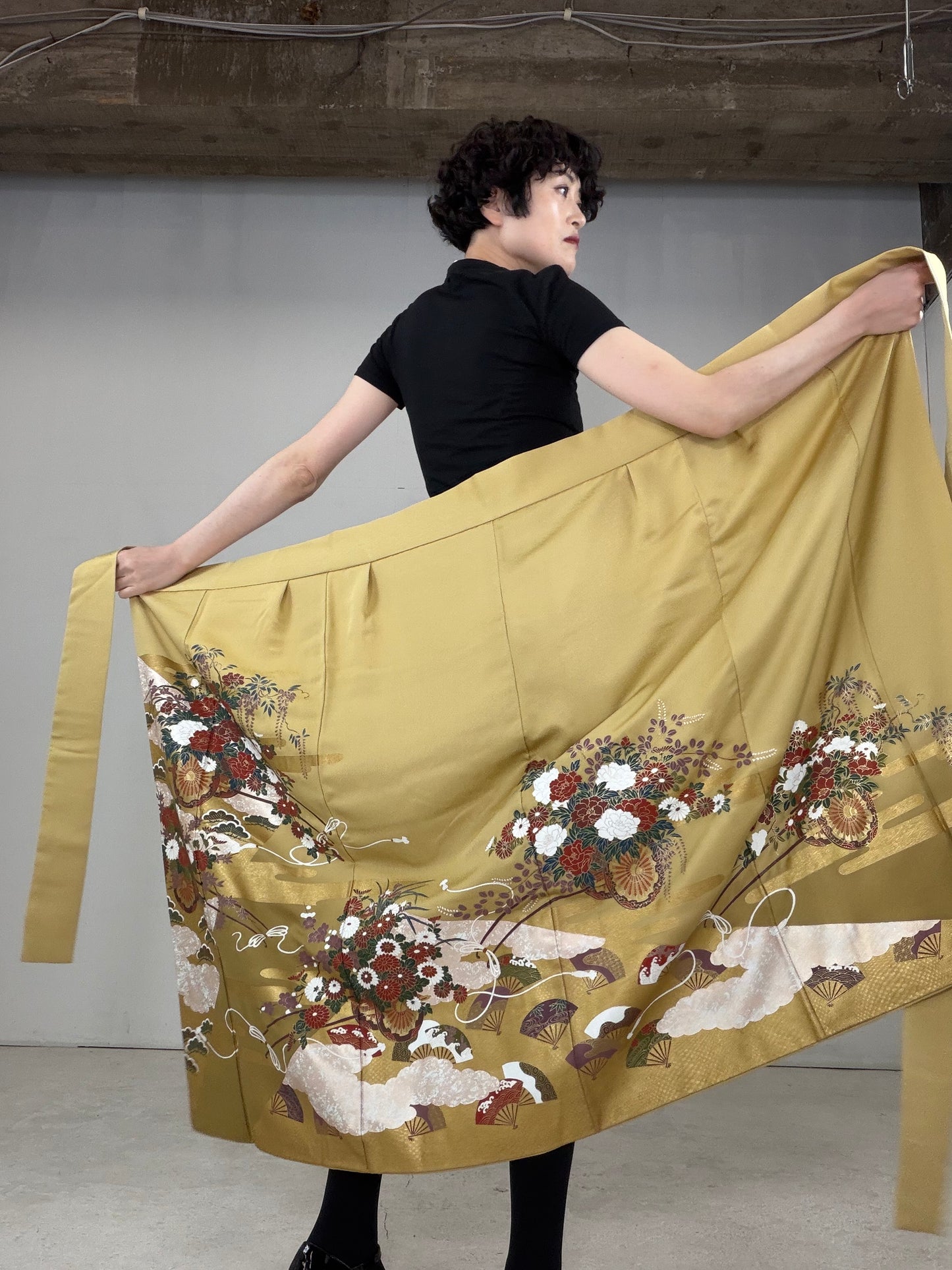 IROTOME SKIRT UPCYCLED FROM JAPANESE KIMONO "IRO125"