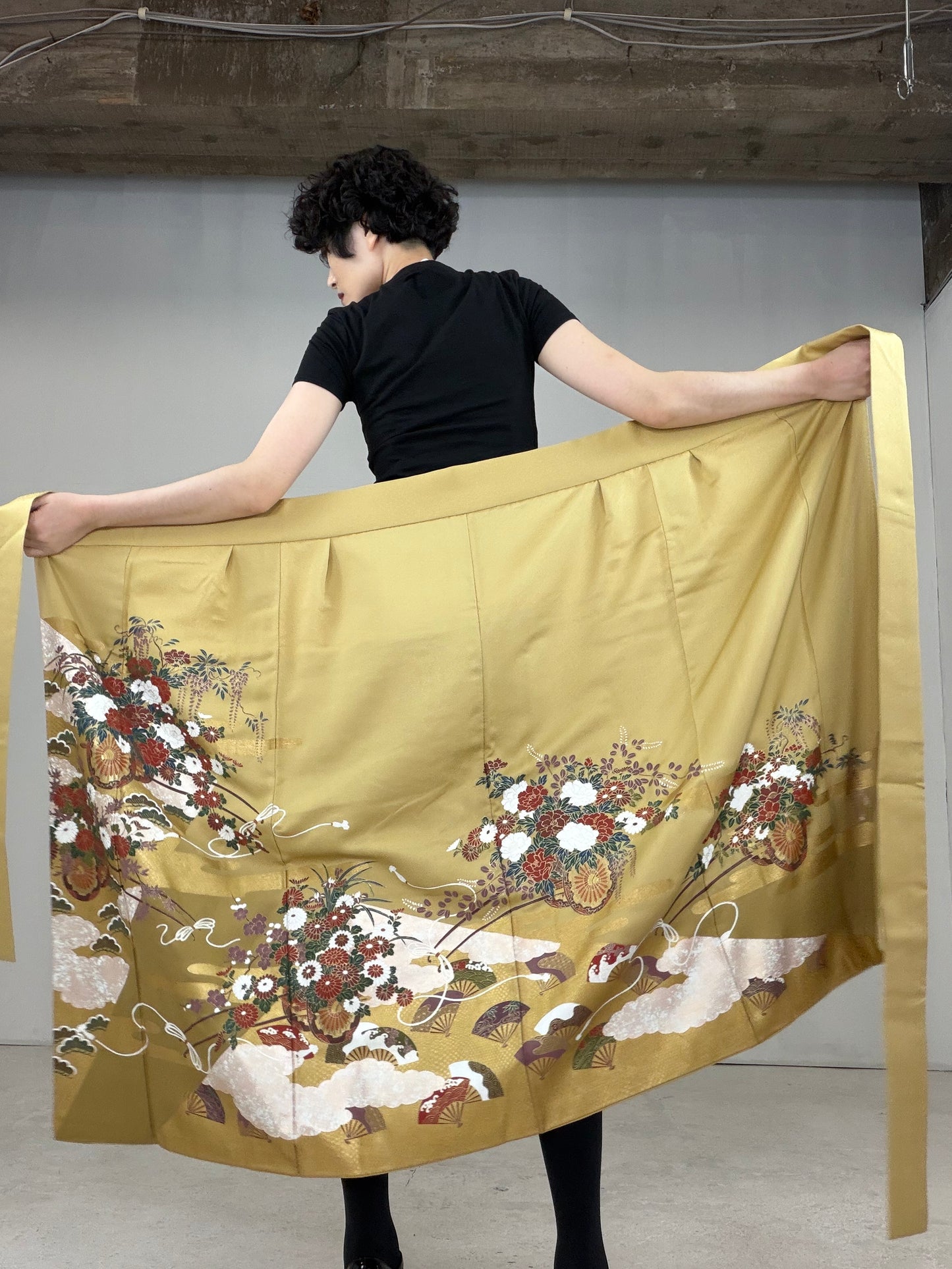 IROTOME SKIRT UPCYCLED FROM JAPANESE KIMONO "IRO125"
