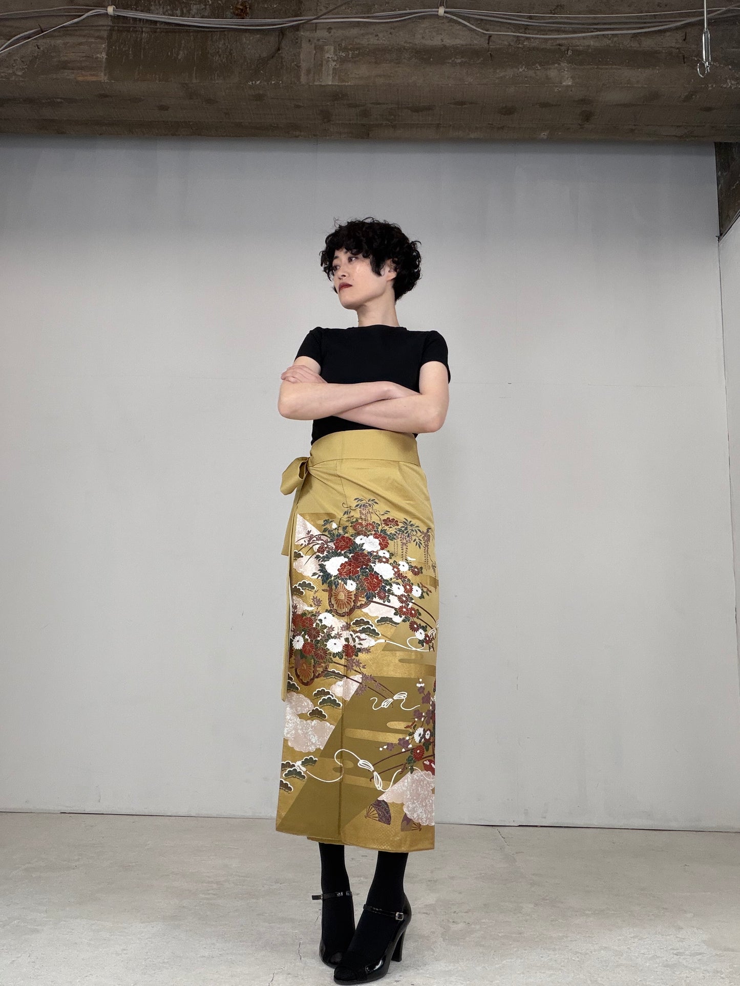IROTOME SKIRT UPCYCLED FROM JAPANESE KIMONO "IRO125"