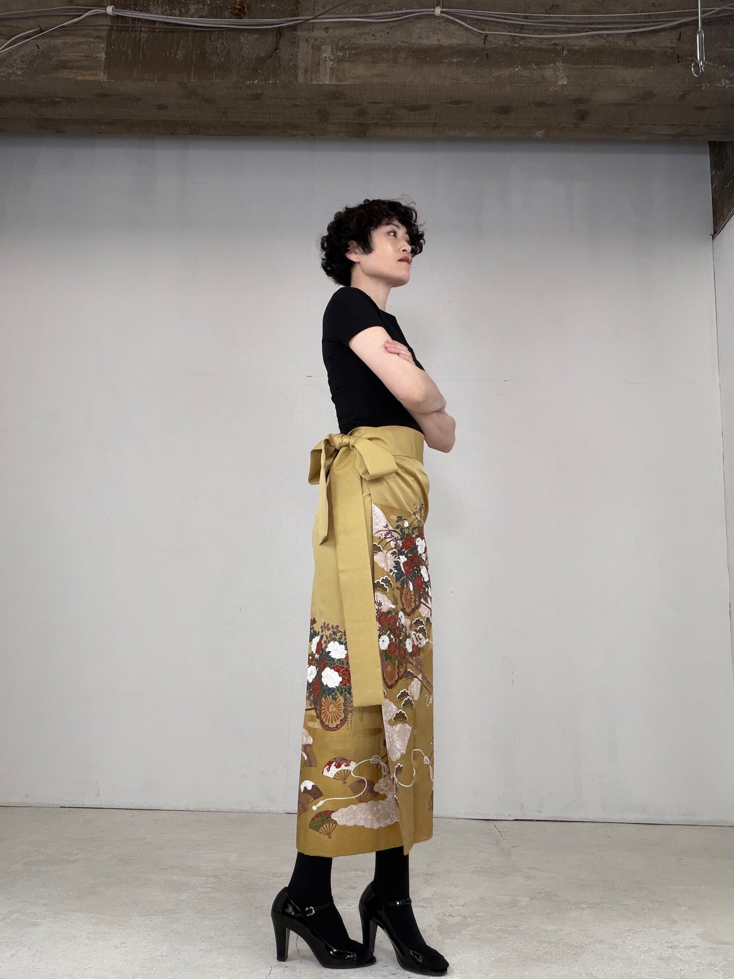 IROTOME SKIRT UPCYCLED FROM JAPANESE KIMONO "IRO125"