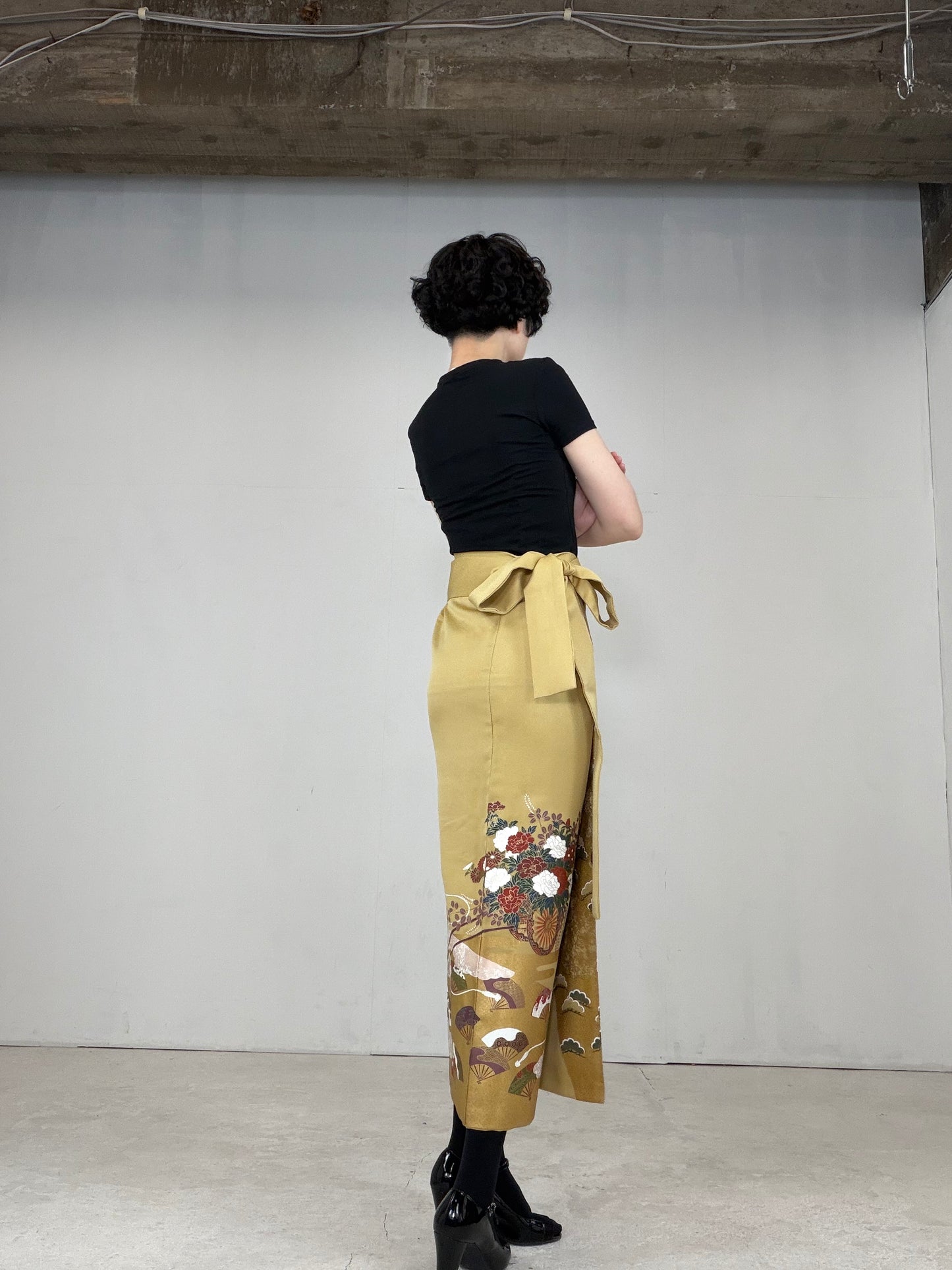 IROTOME SKIRT UPCYCLED FROM JAPANESE KIMONO "IRO125"