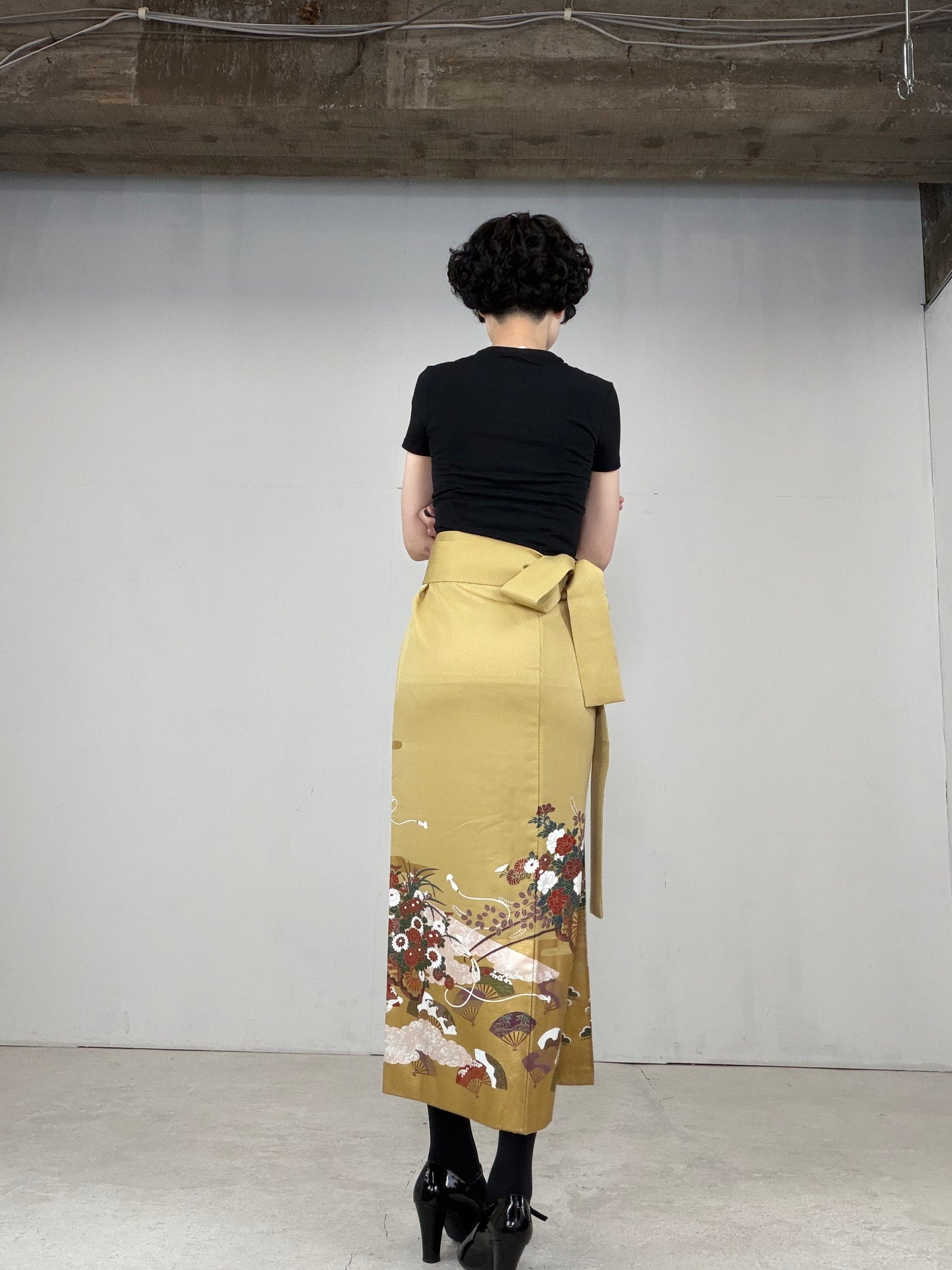 IROTOME SKIRT UPCYCLED FROM JAPANESE KIMONO "IRO125"