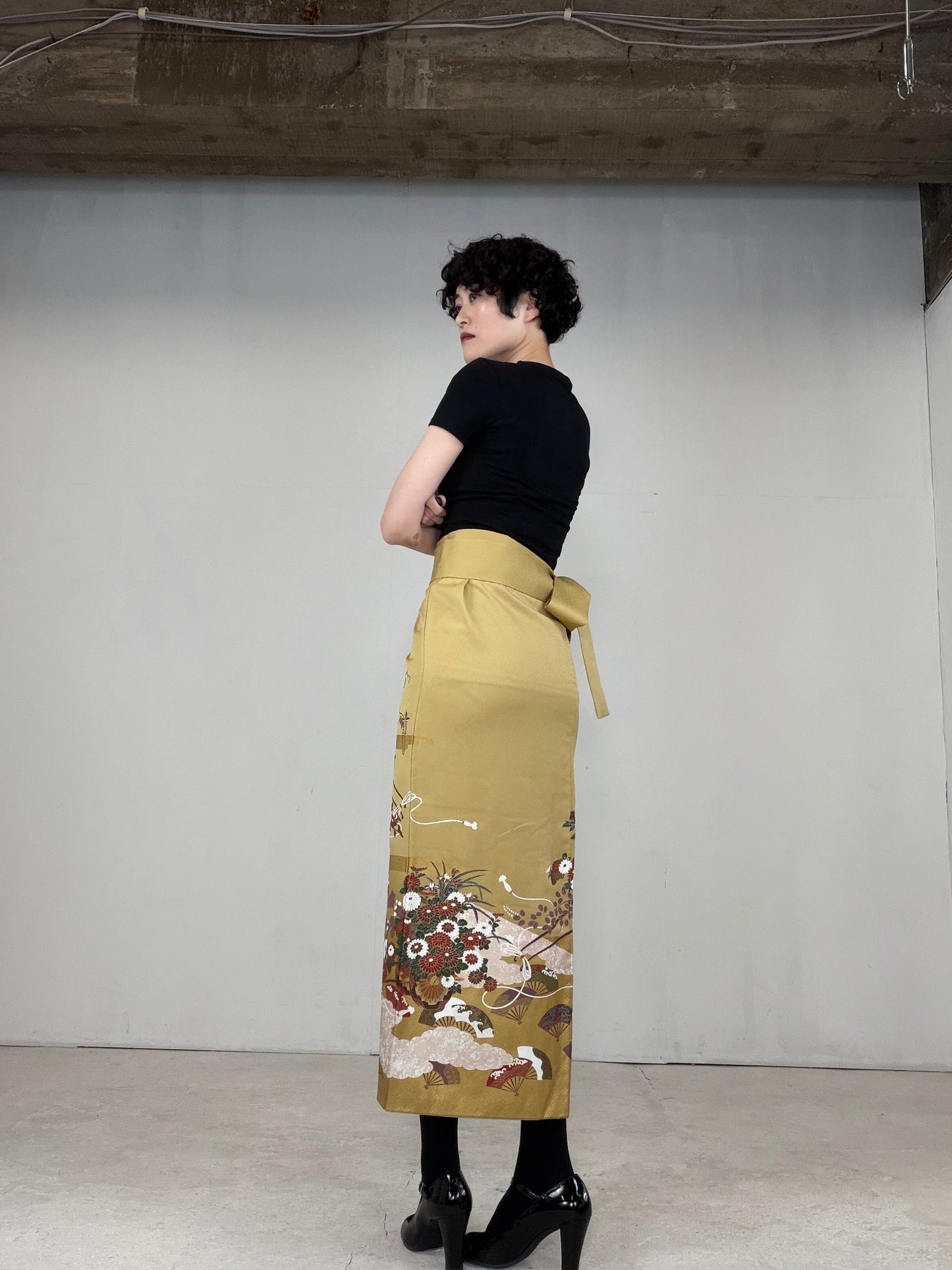 IROTOME SKIRT UPCYCLED FROM JAPANESE KIMONO "IRO125"