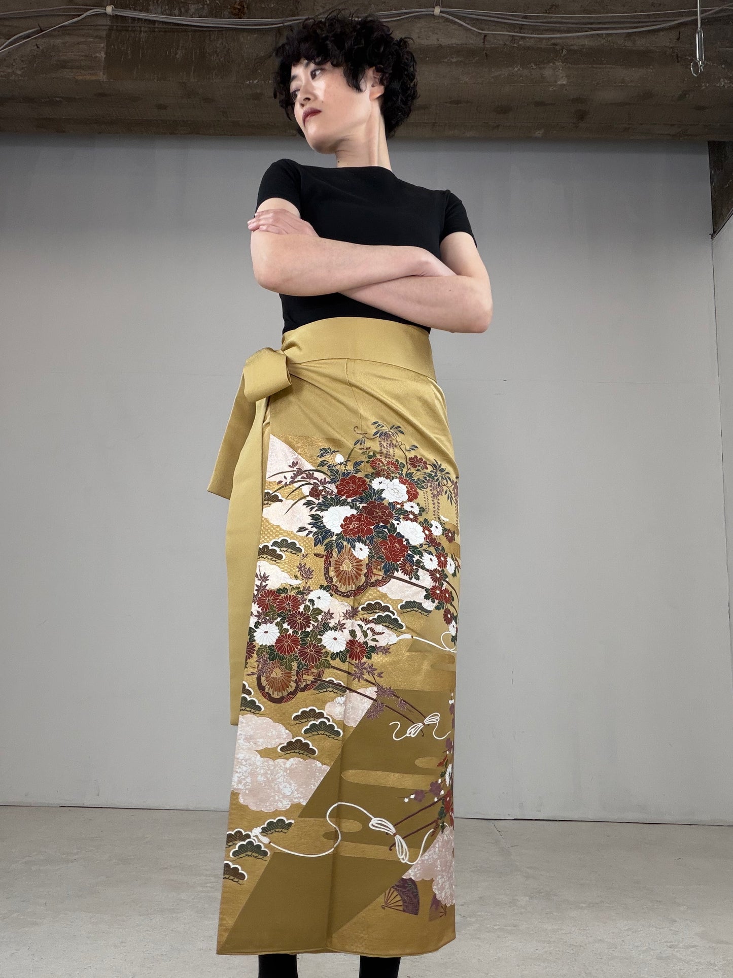 IROTOME SKIRT UPCYCLED FROM JAPANESE KIMONO "IRO125"