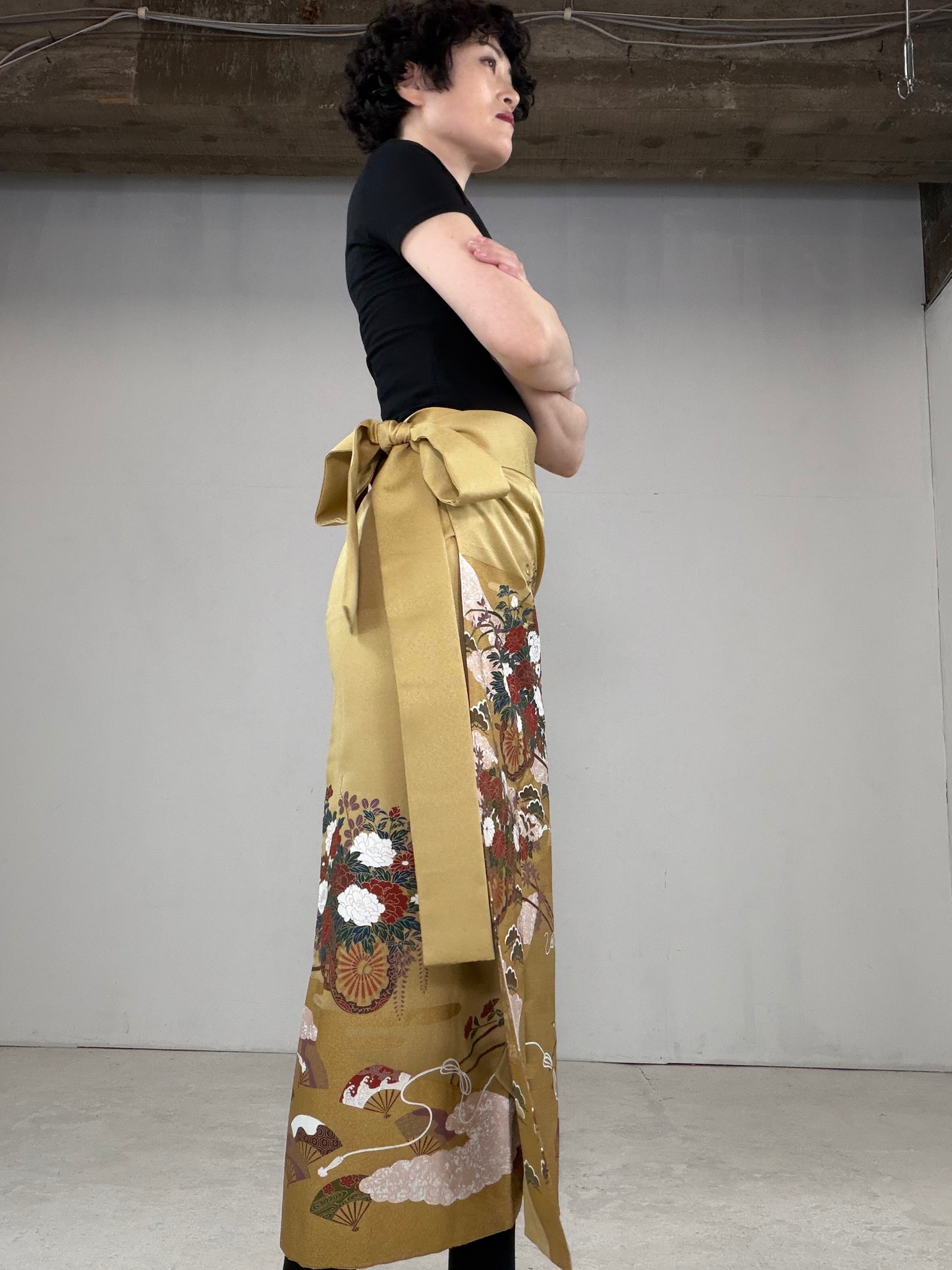 IROTOME SKIRT UPCYCLED FROM JAPANESE KIMONO "IRO125"