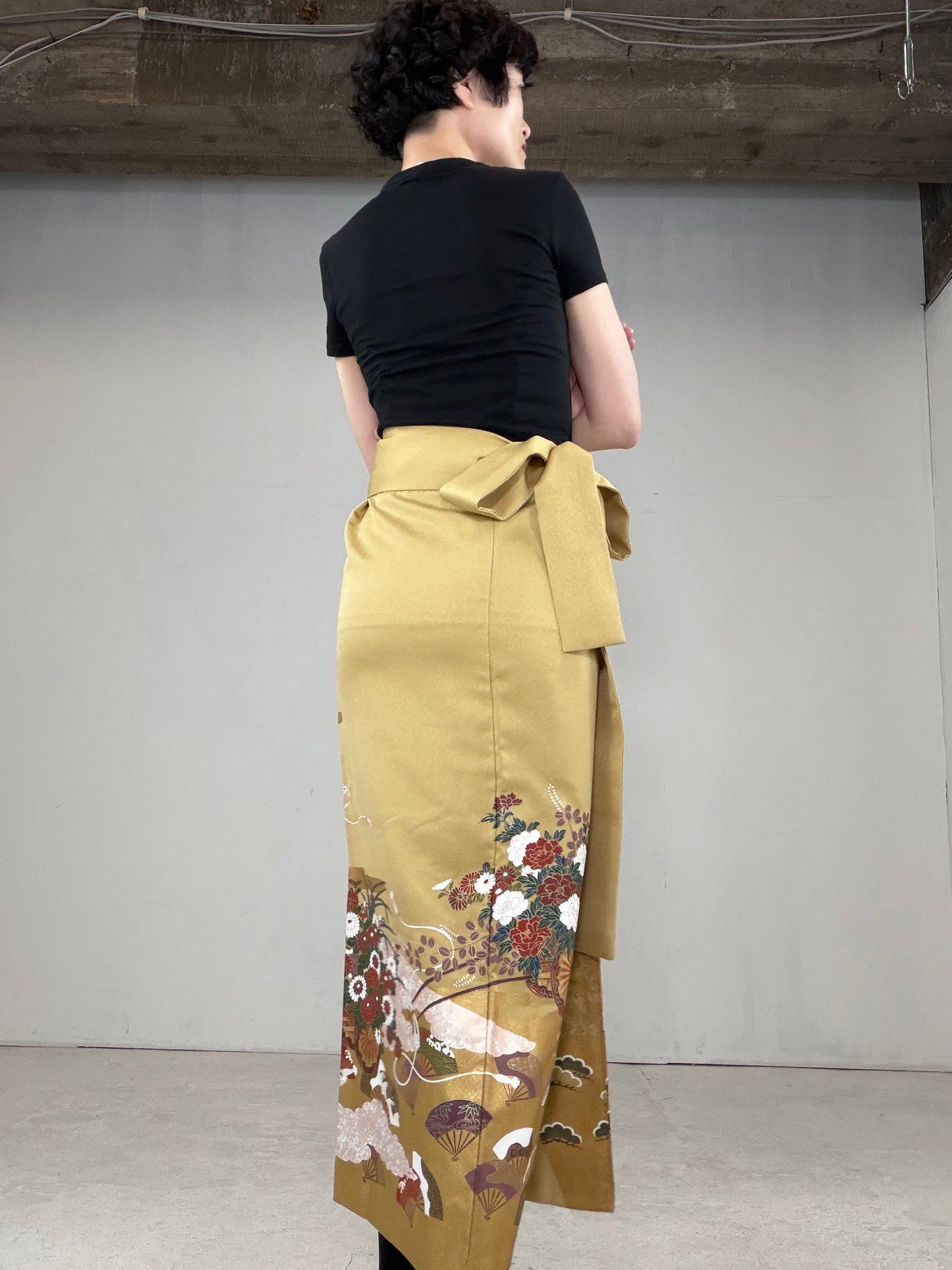 IROTOME SKIRT UPCYCLED FROM JAPANESE KIMONO "IRO125"