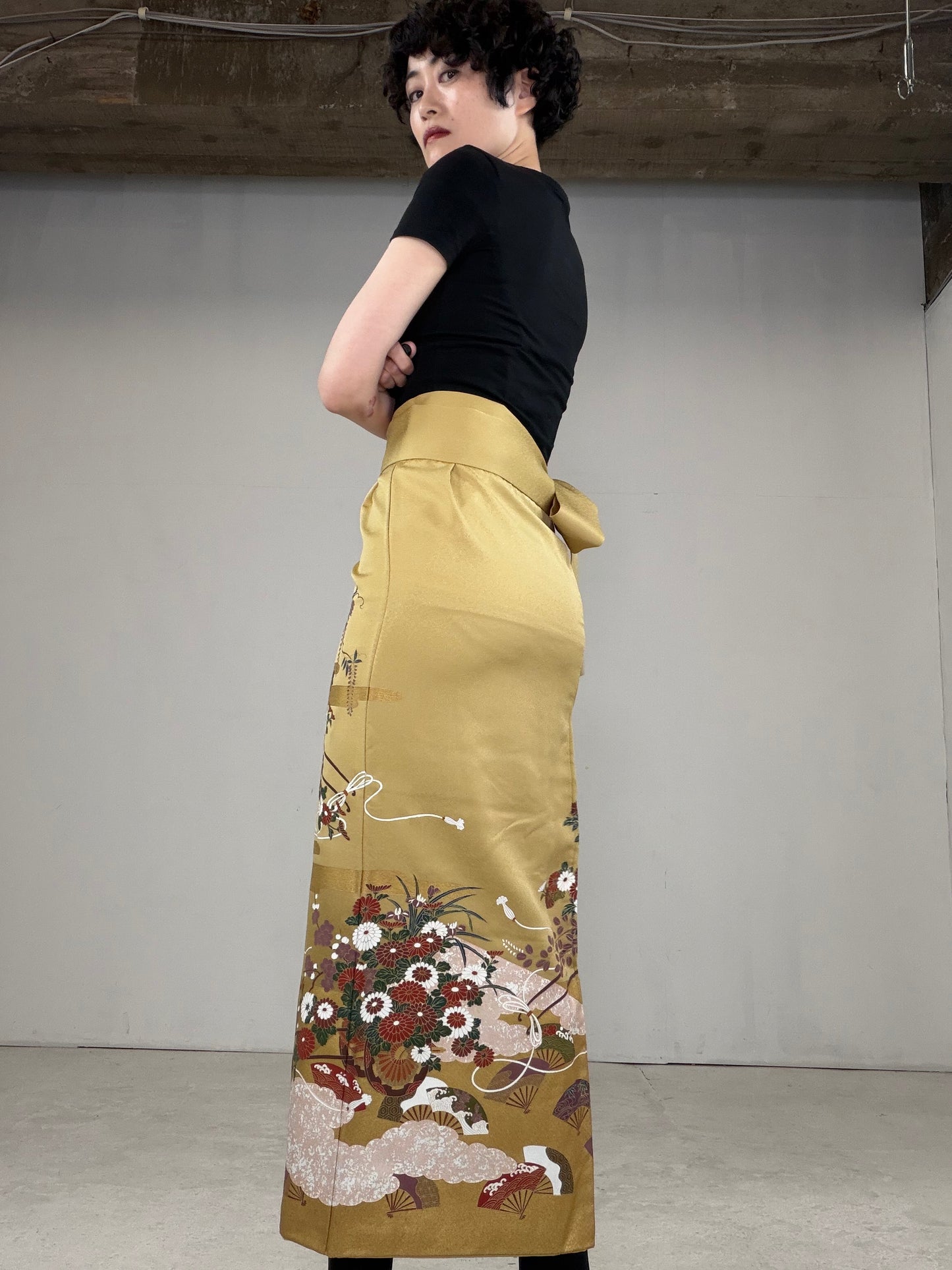 IROTOME SKIRT UPCYCLED FROM JAPANESE KIMONO "IRO125"