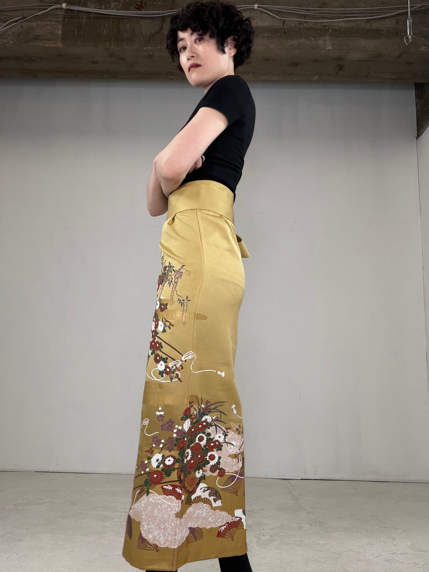IROTOME SKIRT UPCYCLED FROM JAPANESE KIMONO "IRO125"