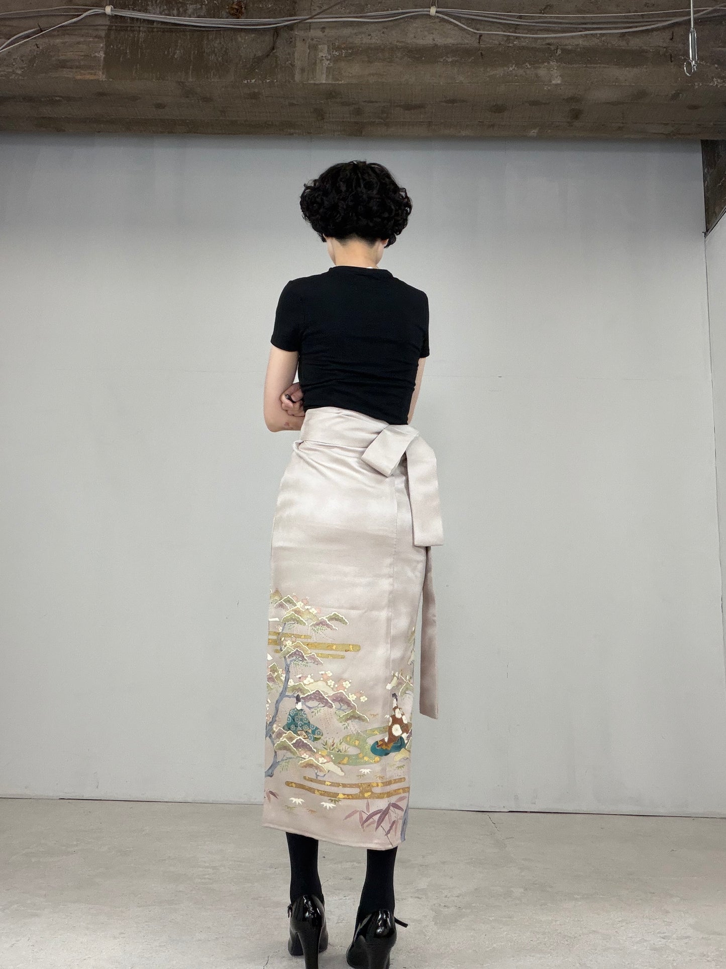 IROTOME SKIRT UPCYCLED FROM JAPANESE KIMONO "IRO124"