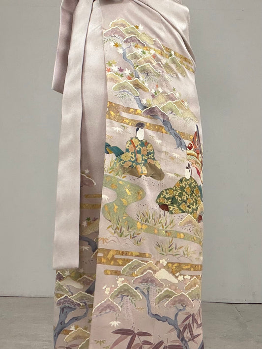 IROTOME SKIRT UPCYCLED FROM JAPANESE KIMONO "IRO124"