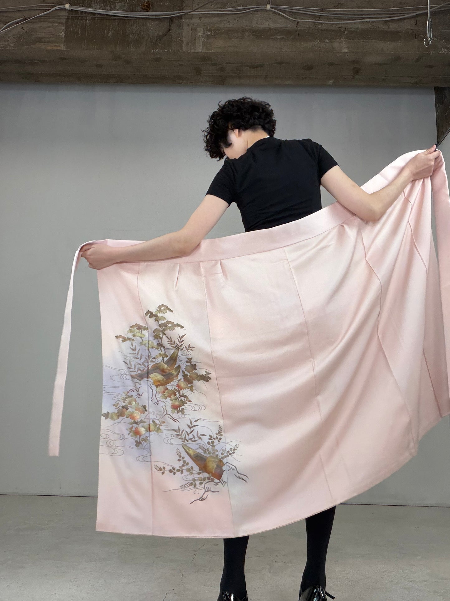 IROTOME SKIRT UPCYCLED FROM JAPANESE KIMONO "IRO123"