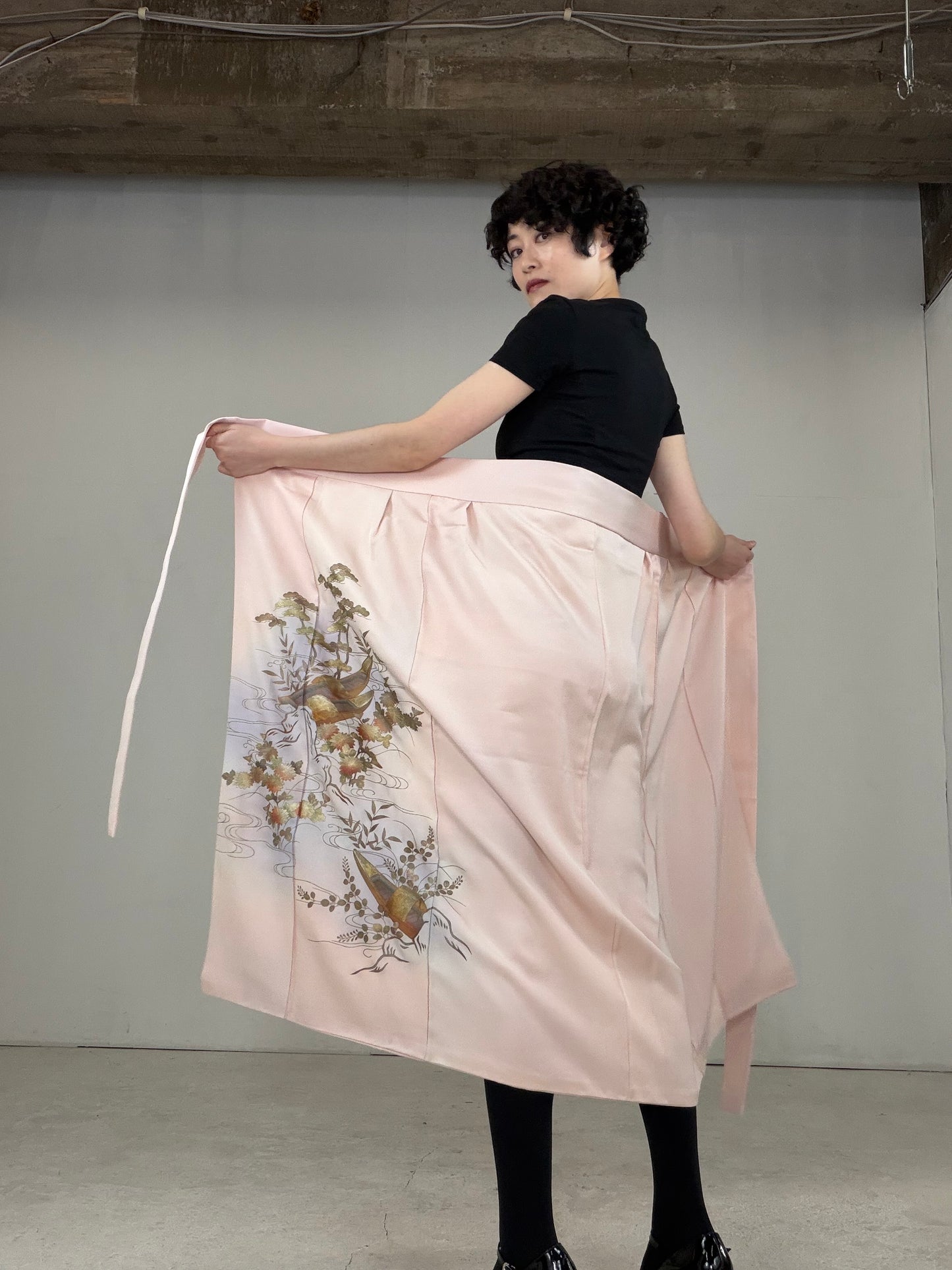 IROTOME SKIRT UPCYCLED FROM JAPANESE KIMONO "IRO123"
