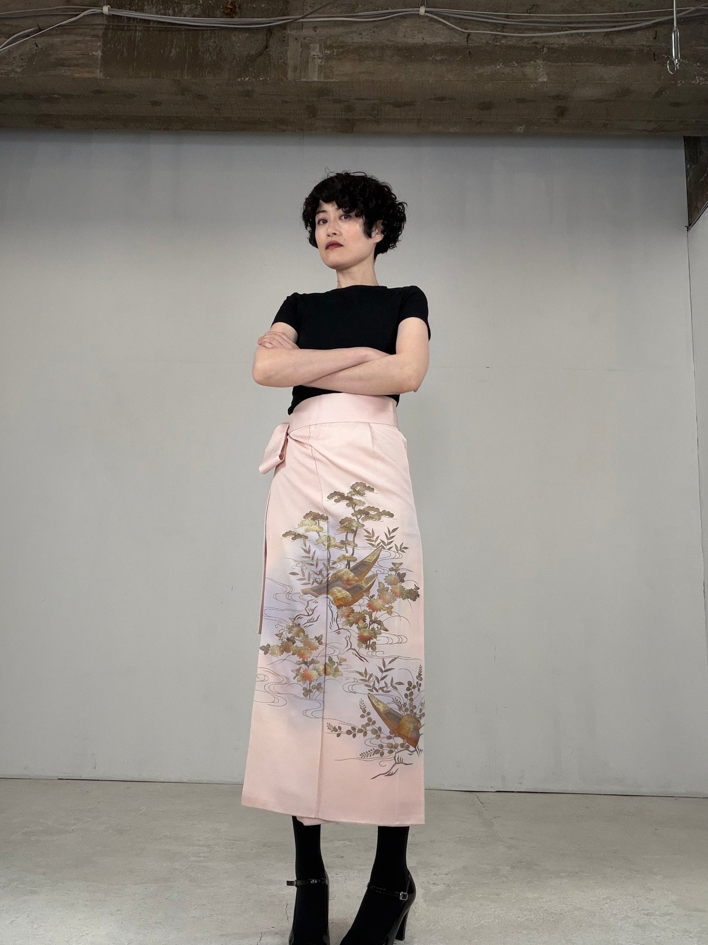 IROTOME SKIRT UPCYCLED FROM JAPANESE KIMONO "IRO123"